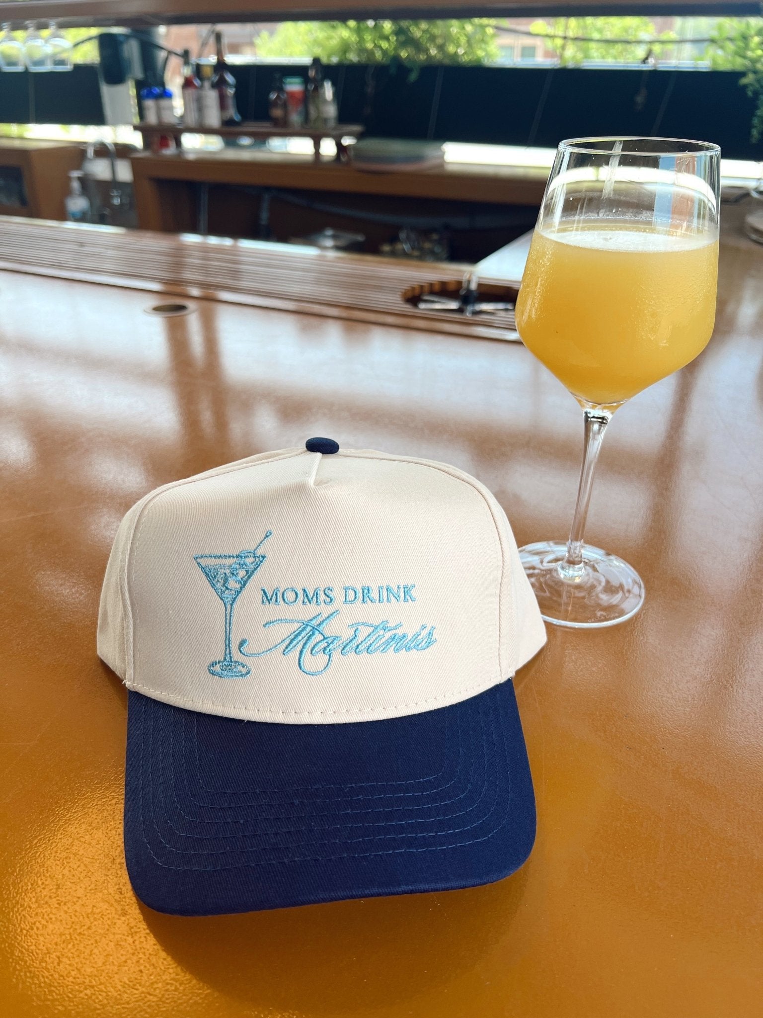 KenzKustomz Mom's Drink Martinis - Navy Vintage Trucker Hat