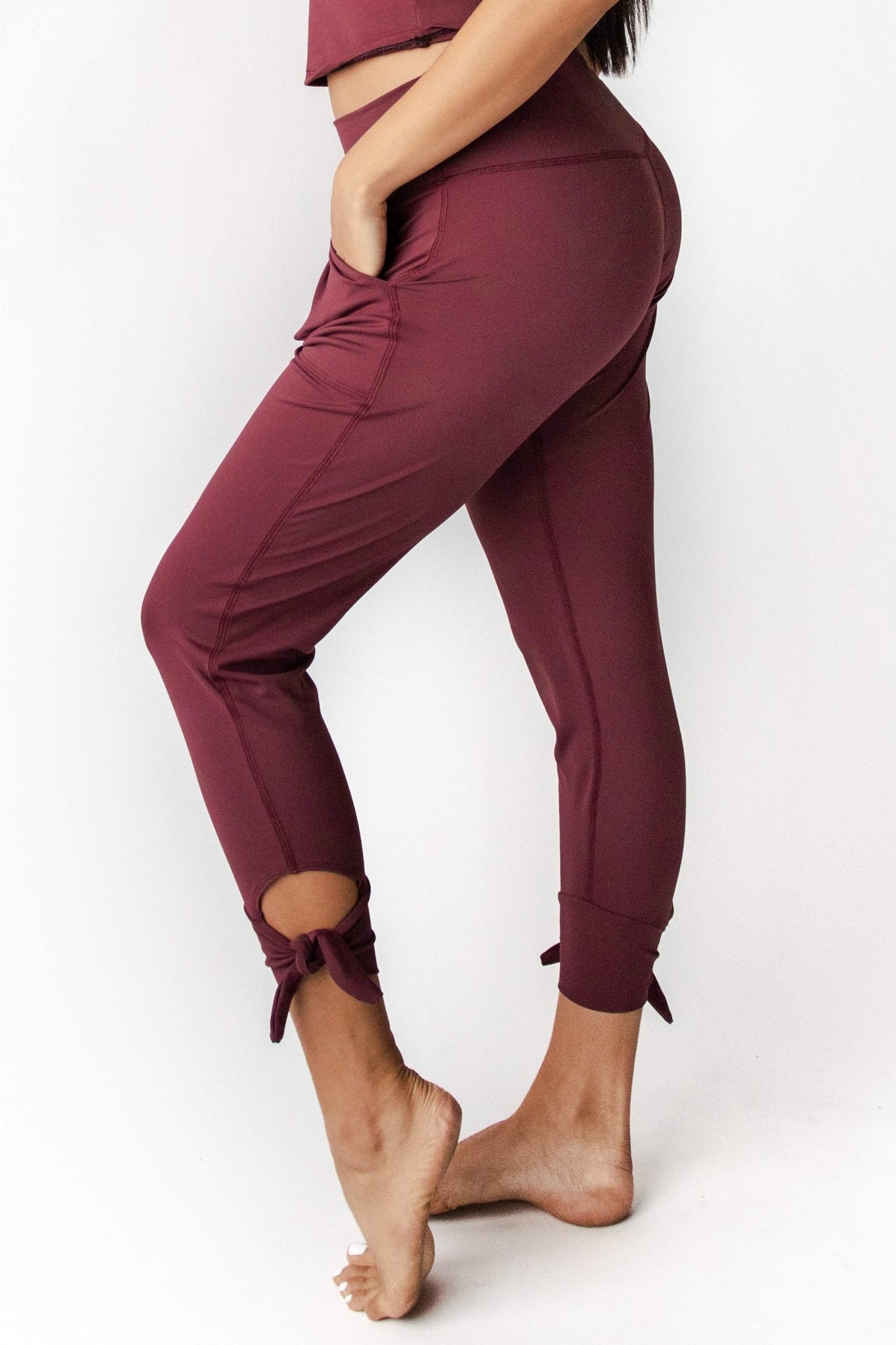 Yoga Democracy Sunday Jogger - Maroon
