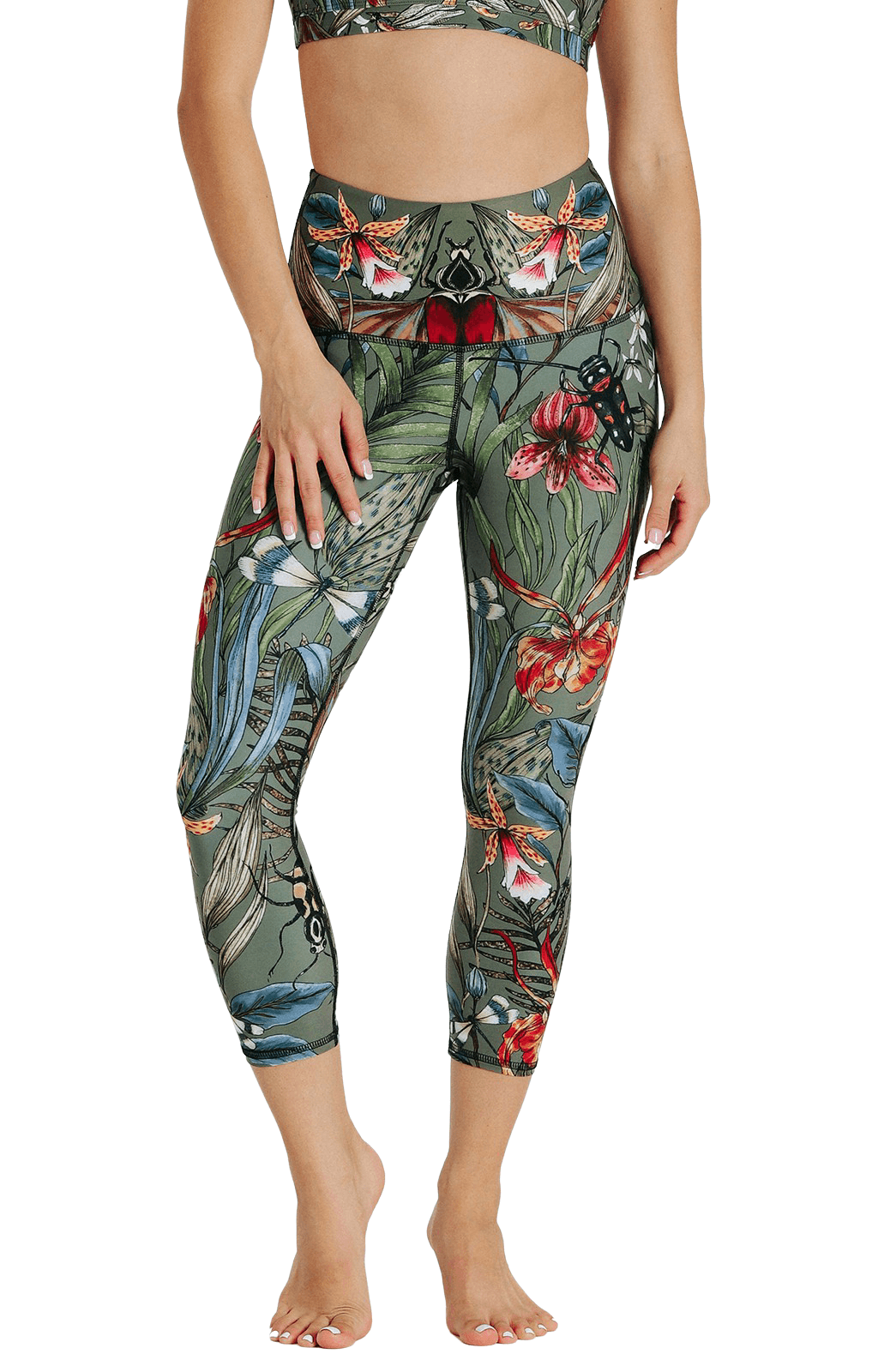 Yoga Democracy Capri Legging - Green Thumb