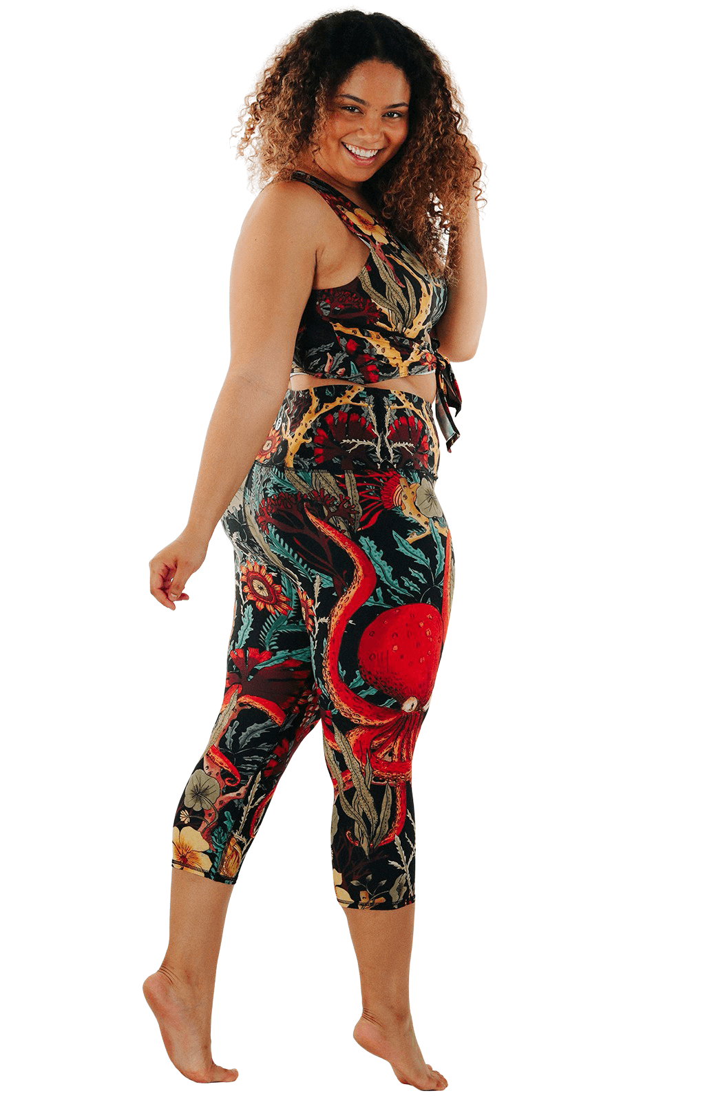 Yoga Democracy Capri Legging - Coral My Name