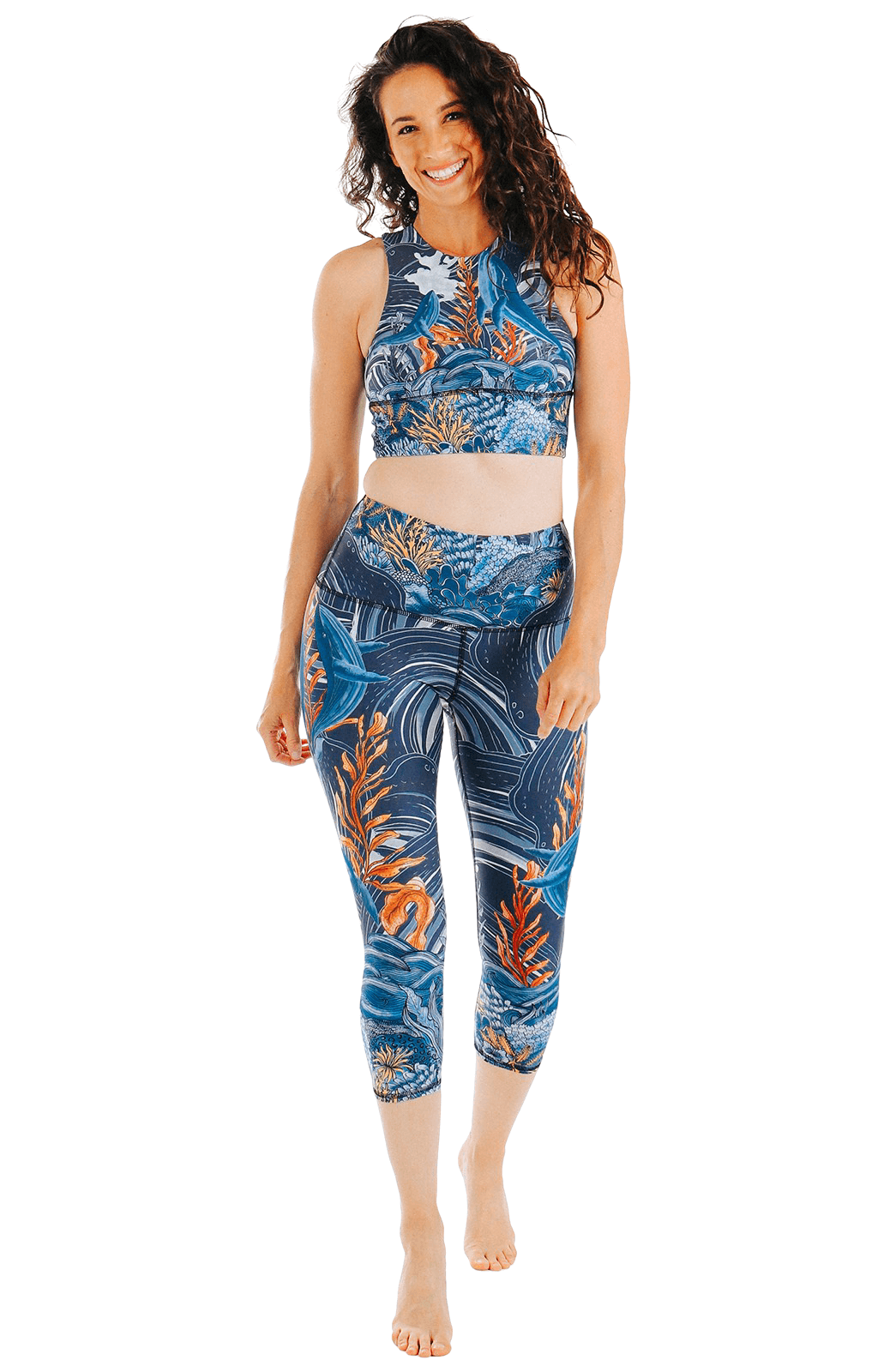 Yoga Democracy Free Range Sports Bra - Whale Hello