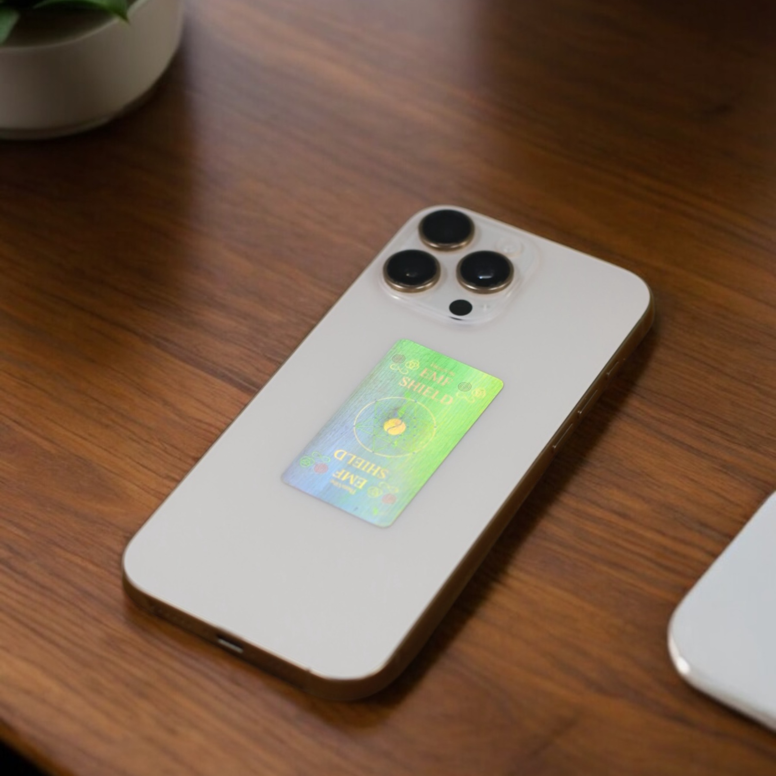 TheraProtect EMF Harmonizer - Gold - Cell Phone / Laptop / Tablet EMF Shield (2 Pack)