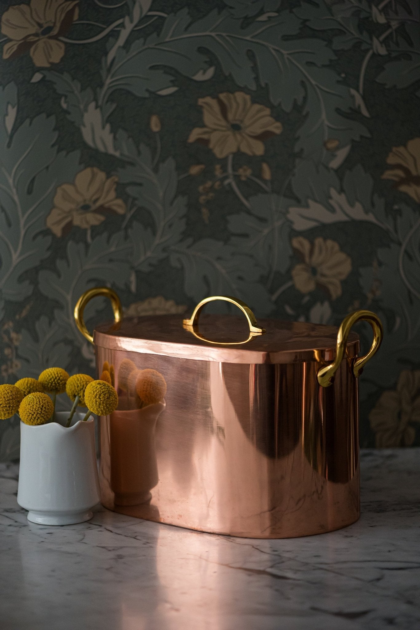Galley & Fen Galley & Fen Solid Copper Bread Box with Brass Handles