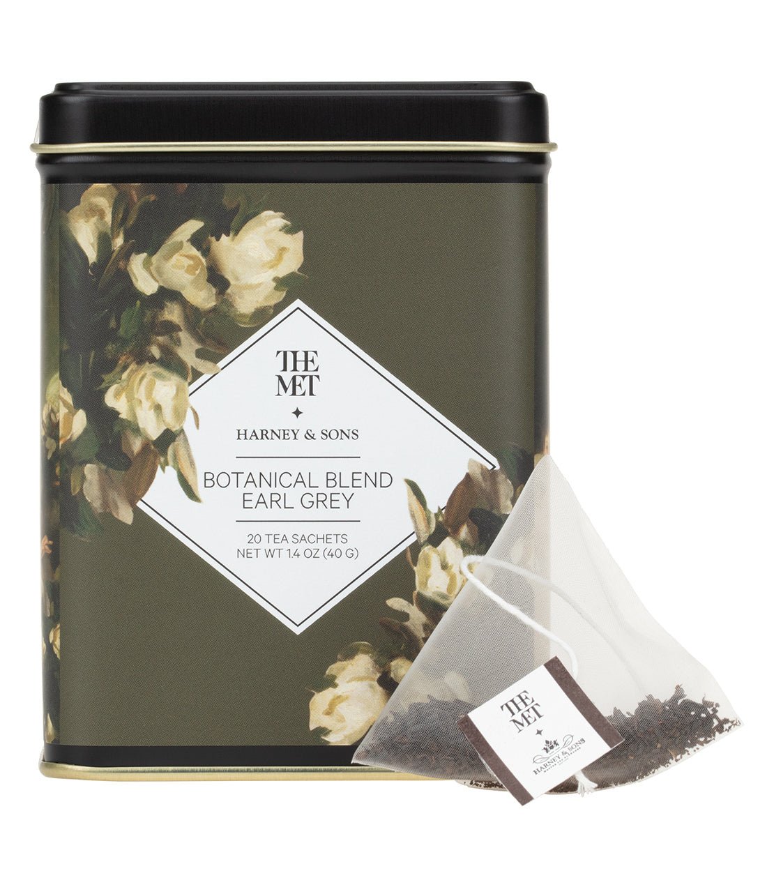 Harney & Sons Fine Teas Botanical Blend Earl Grey, Tin of 20 Sachets