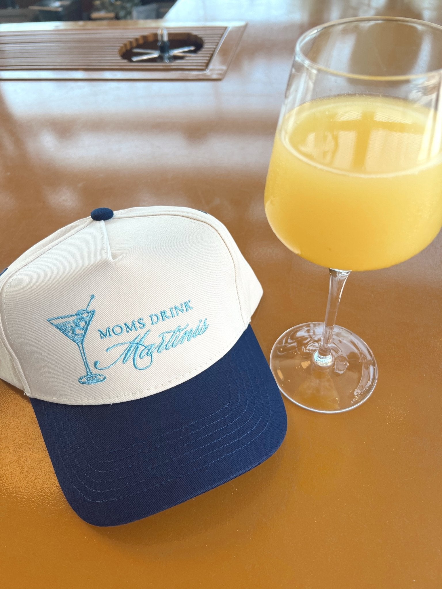KenzKustomz Mom's Drink Martinis - Navy Vintage Trucker Hat