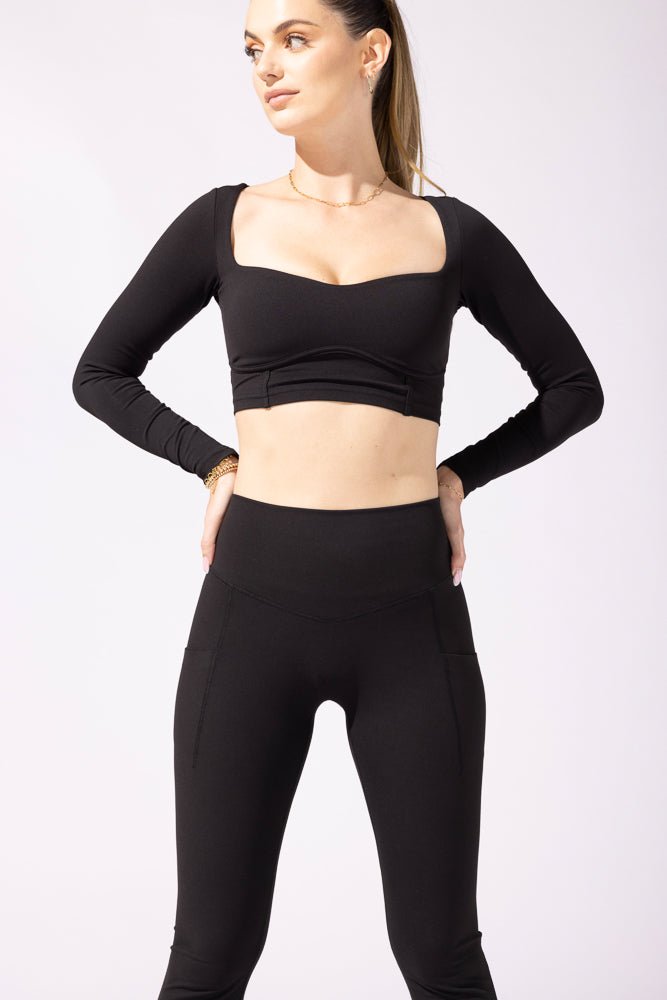 POPFLEX® Supersculpt™ Bell Bottom with Pockets - Black