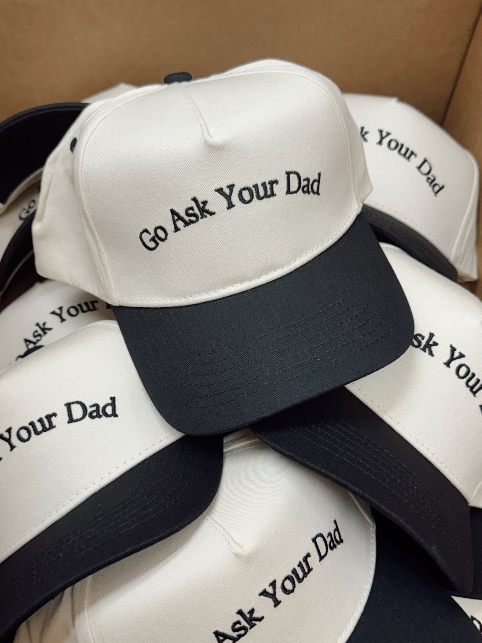 KenzKustomz Go Ask Your Dad. Vintage Trucker Hat