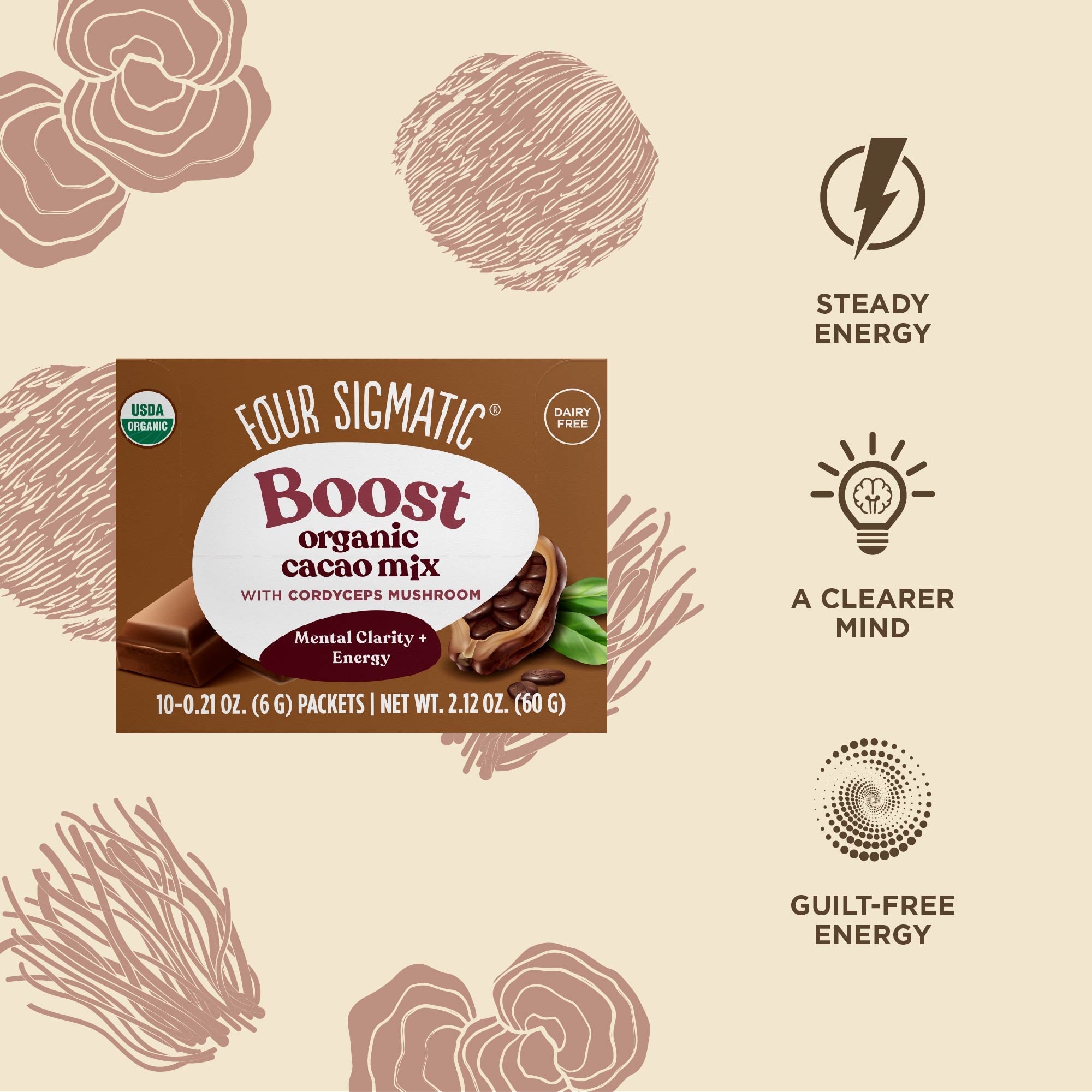 US Four Sigmatic Boost Cacao, Packets