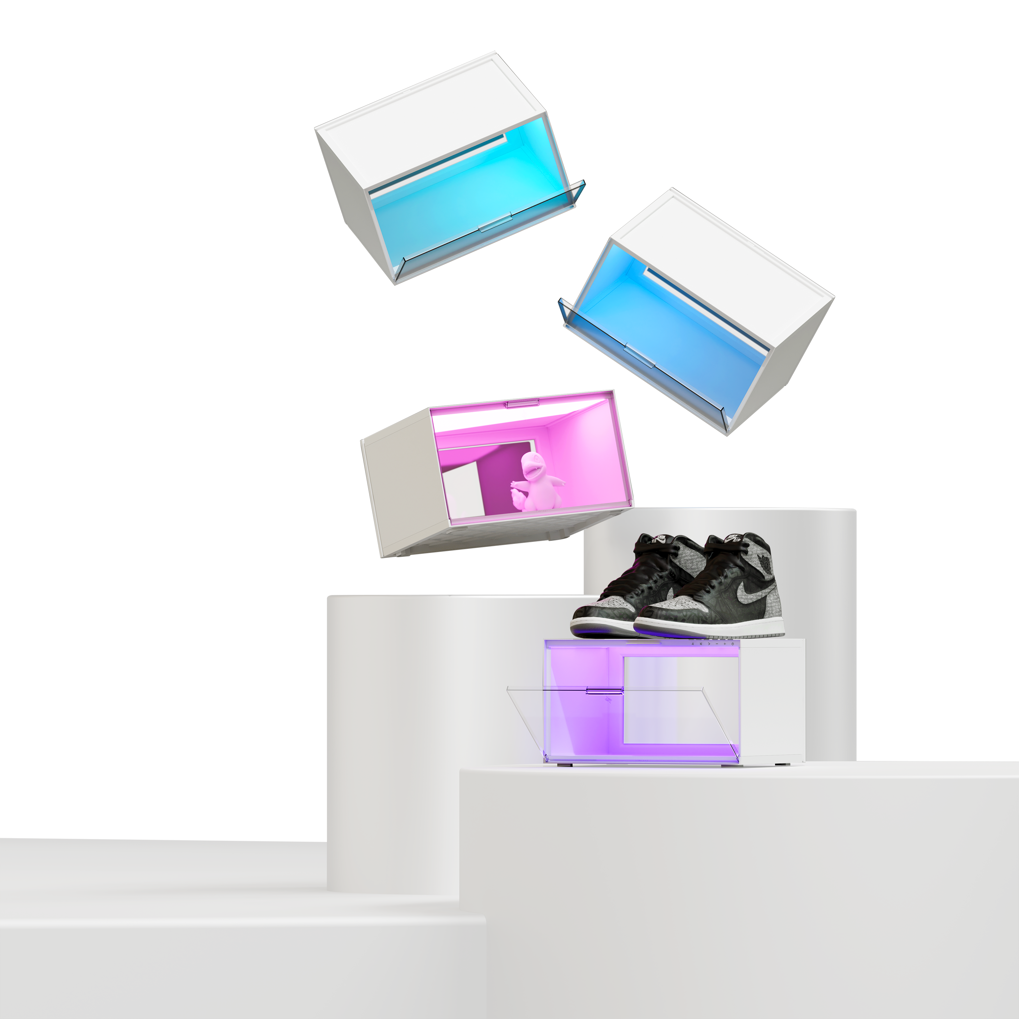 EXPO Smart LED Display Case Smarter Kit (4 Pack)