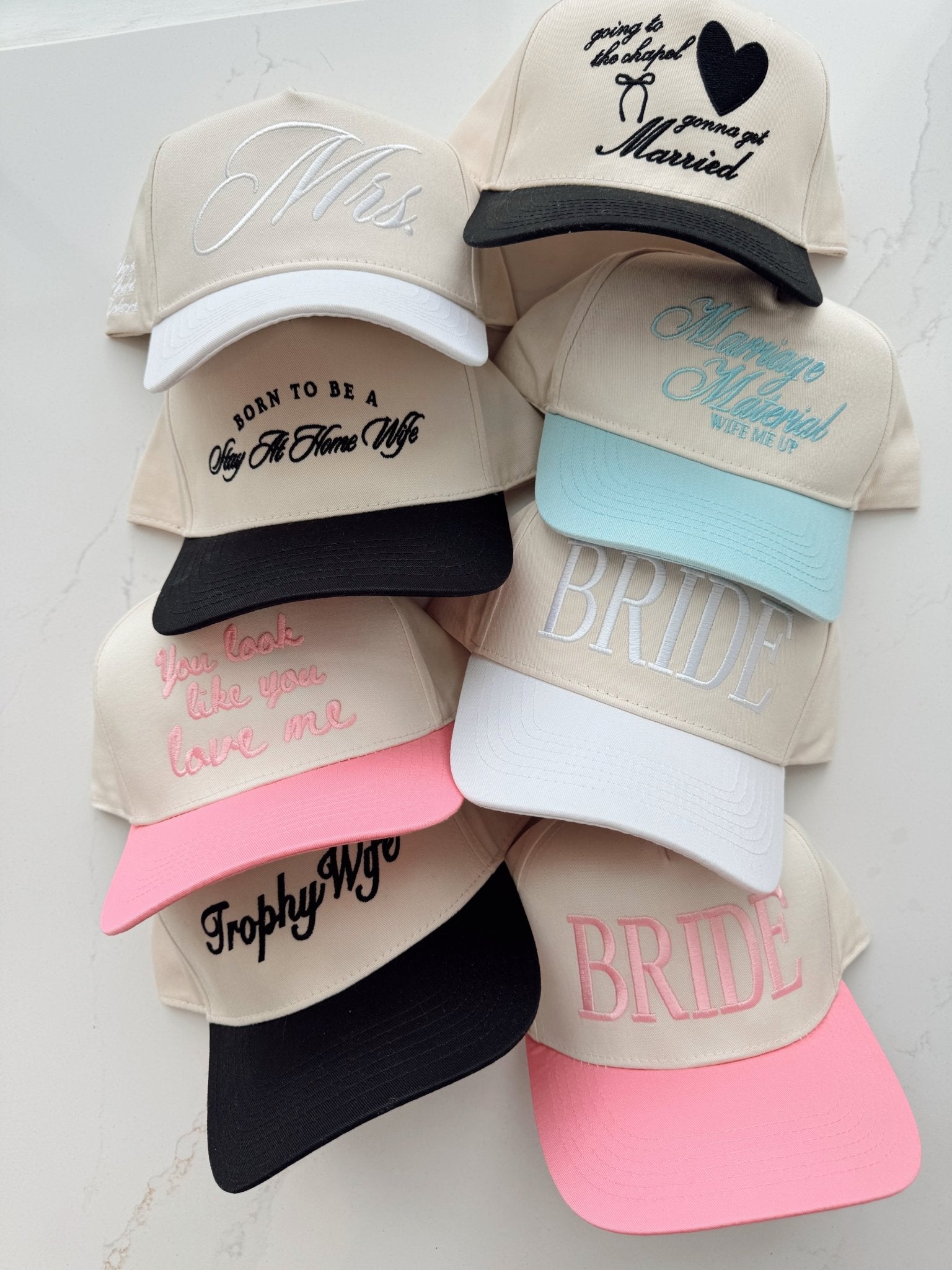 KenzKustomz Born To Be A Stay At Home Wife - Black Vintage Trucker Hat