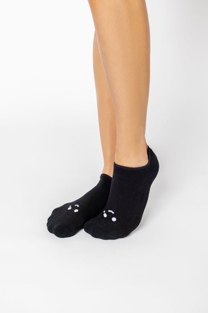 POPFLEX® Happy Cry Face Low Rise Socks - Black