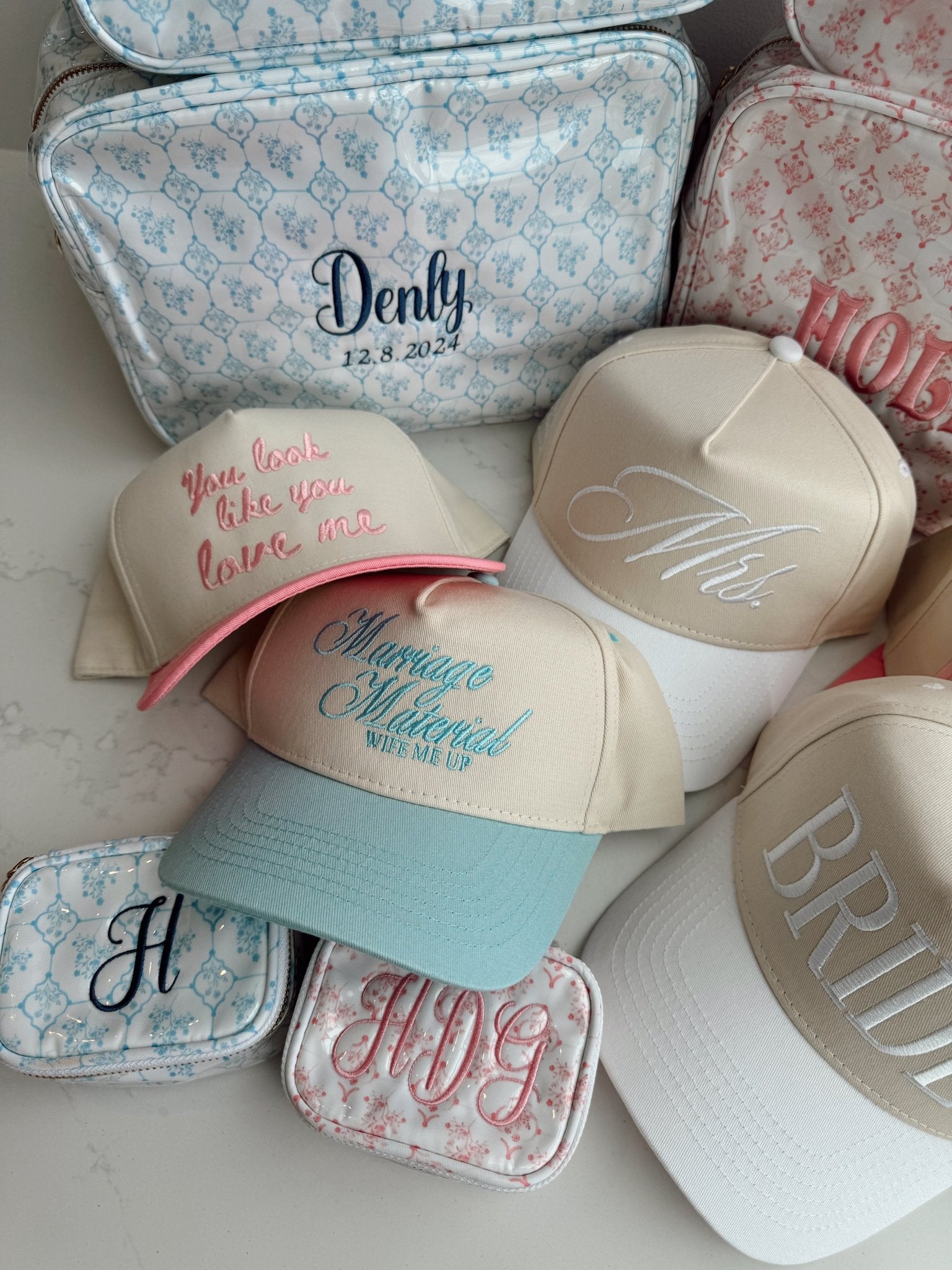 KenzKustomz You Look Like You Love Me - Pink Vintage Trucker Hat