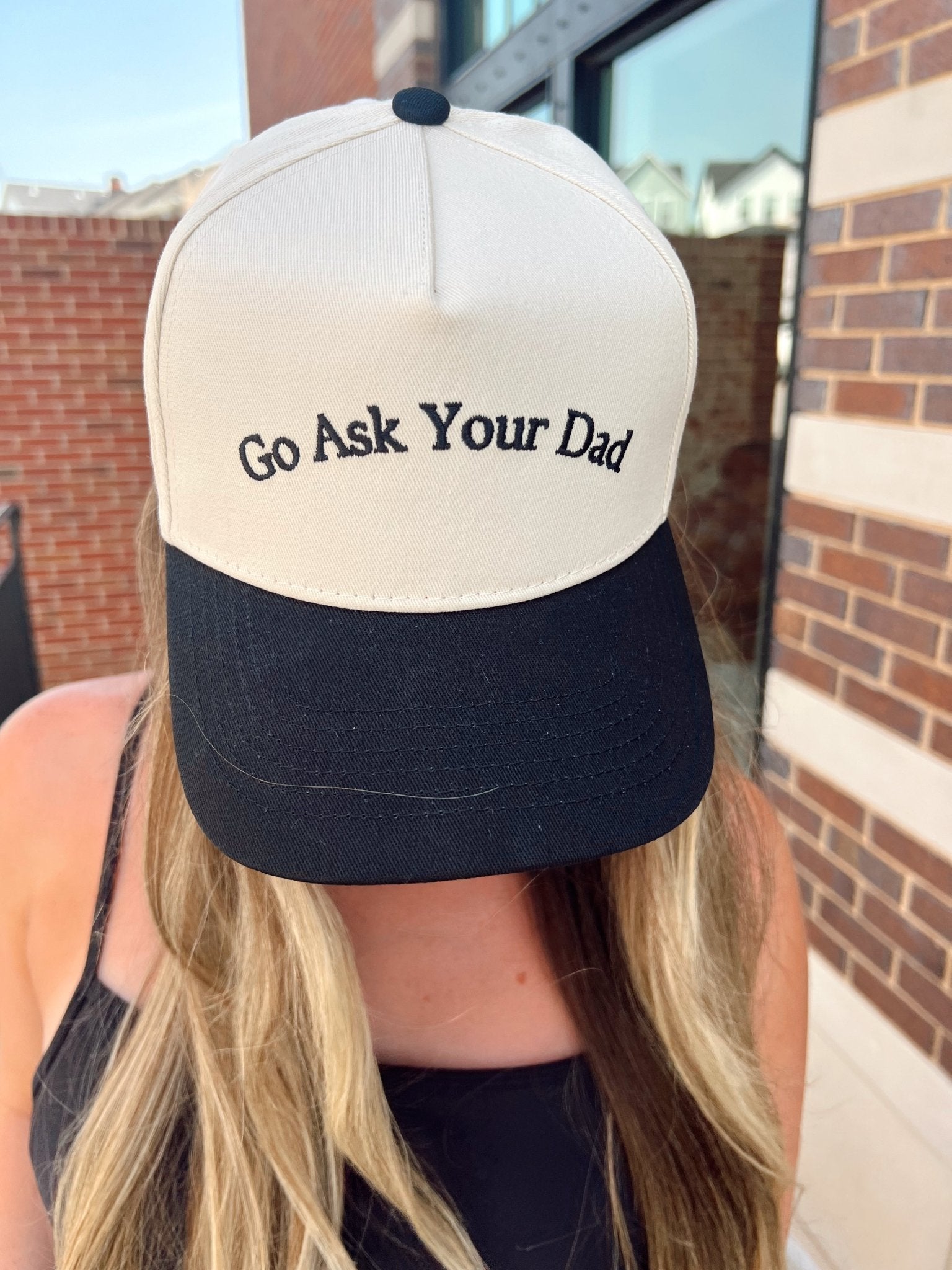 KenzKustomz Go Ask Your Dad. Vintage Trucker Hat