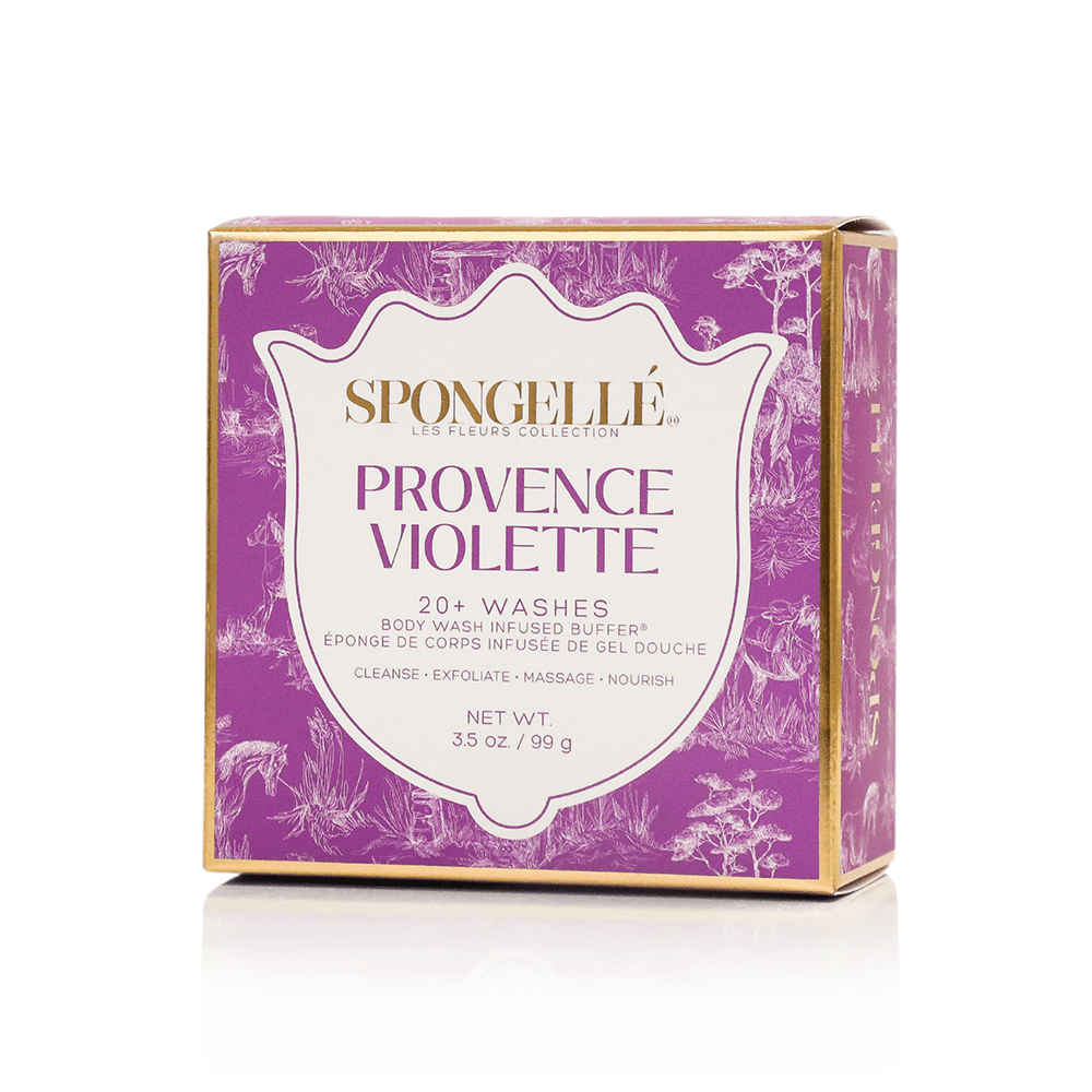 Spongellé Provence Violette | Les Fleurs Body Buffer