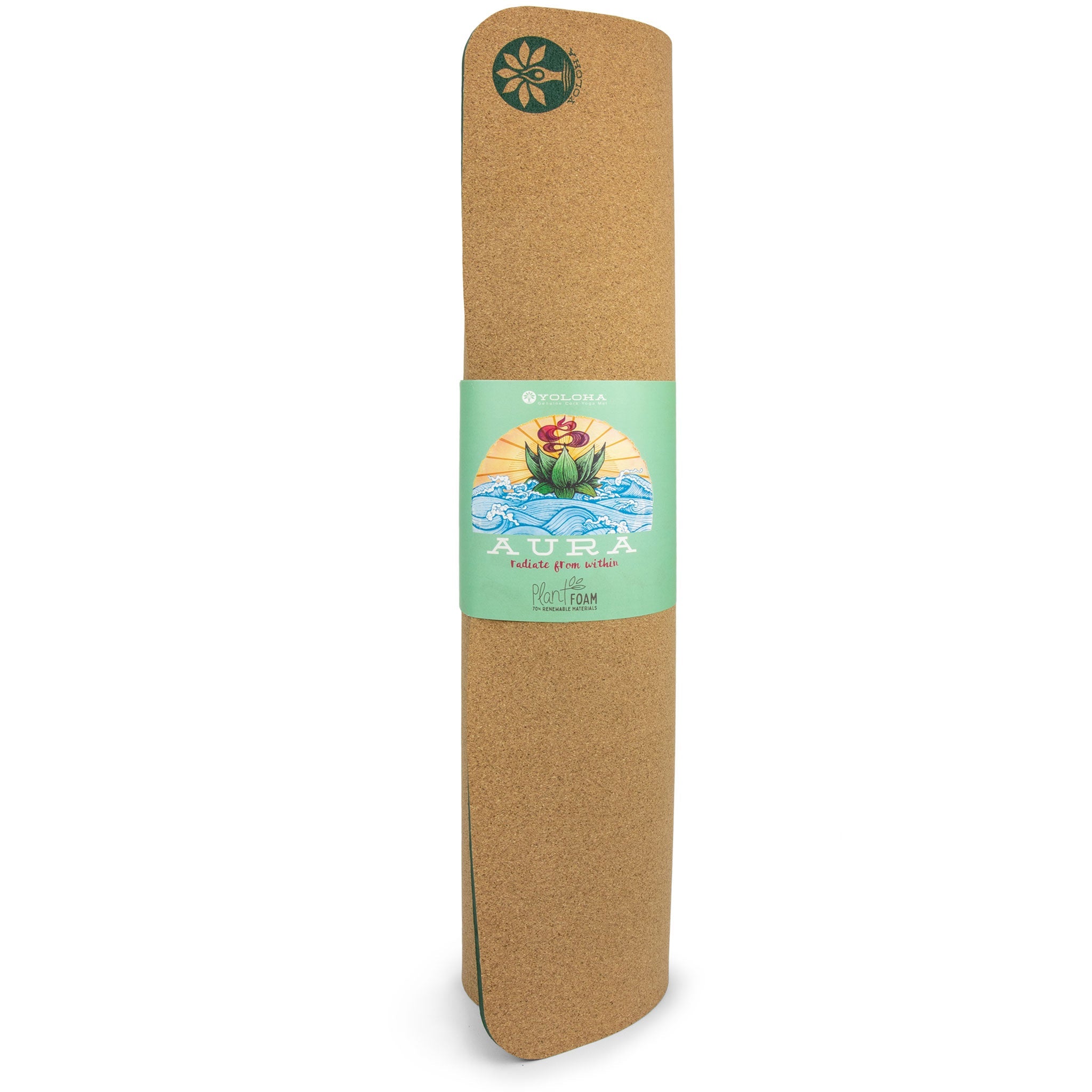 Yoloha Yoga Blossom Aura Cork Yoga Mat
