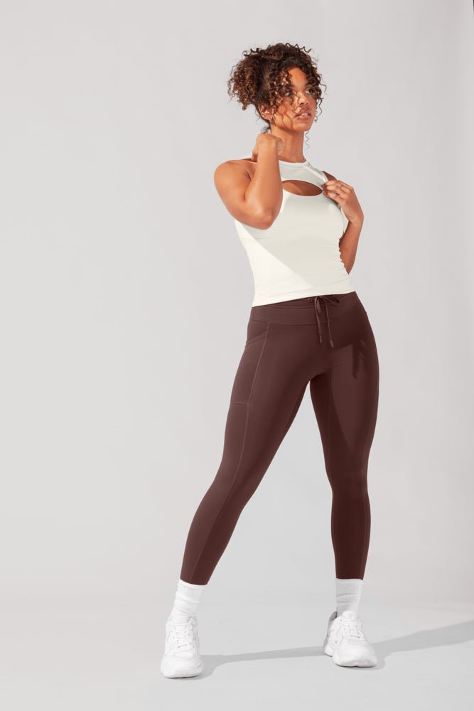 POPFLEX® Peekaboo Crew Tank - Coconut Cream