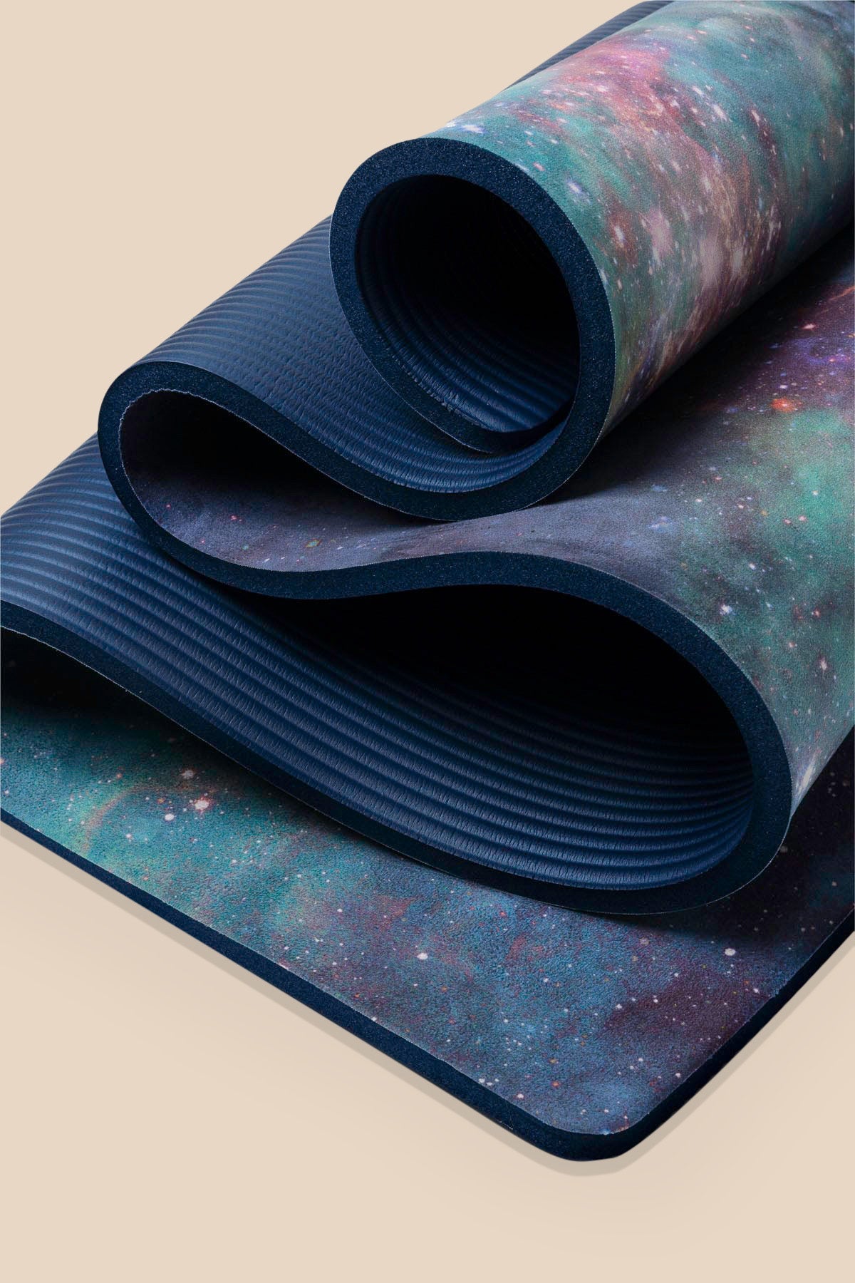 CloudCushion Vegan Suede Yoga Mat - Cool Cosmos 0.5" Thick