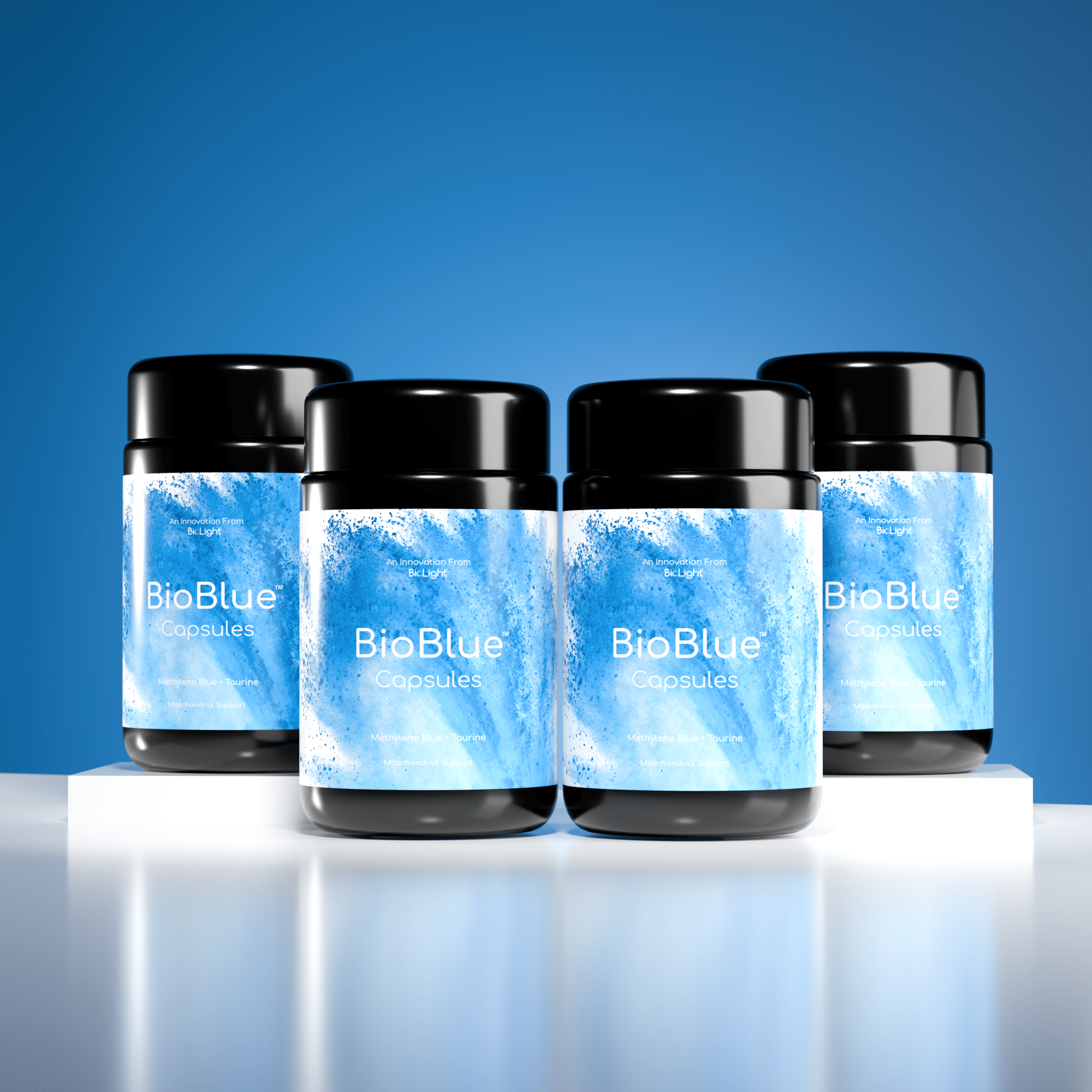 BioLight BioBlue Capsules - Methylene Blue & Taurine Supplement for Brain Health & Mitochondrial Support