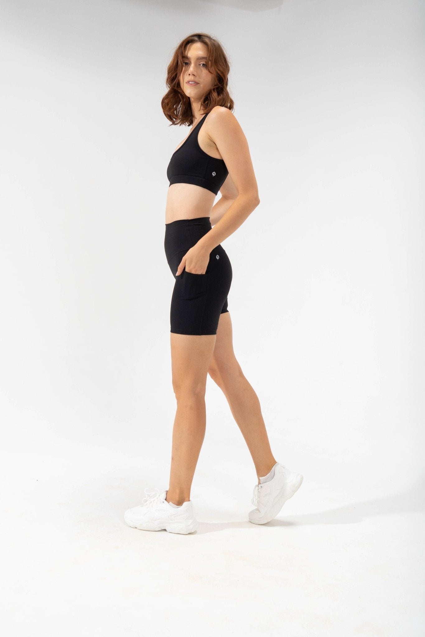 POPFLEX® Supersculpt™ Biker Short with Pockets - Black