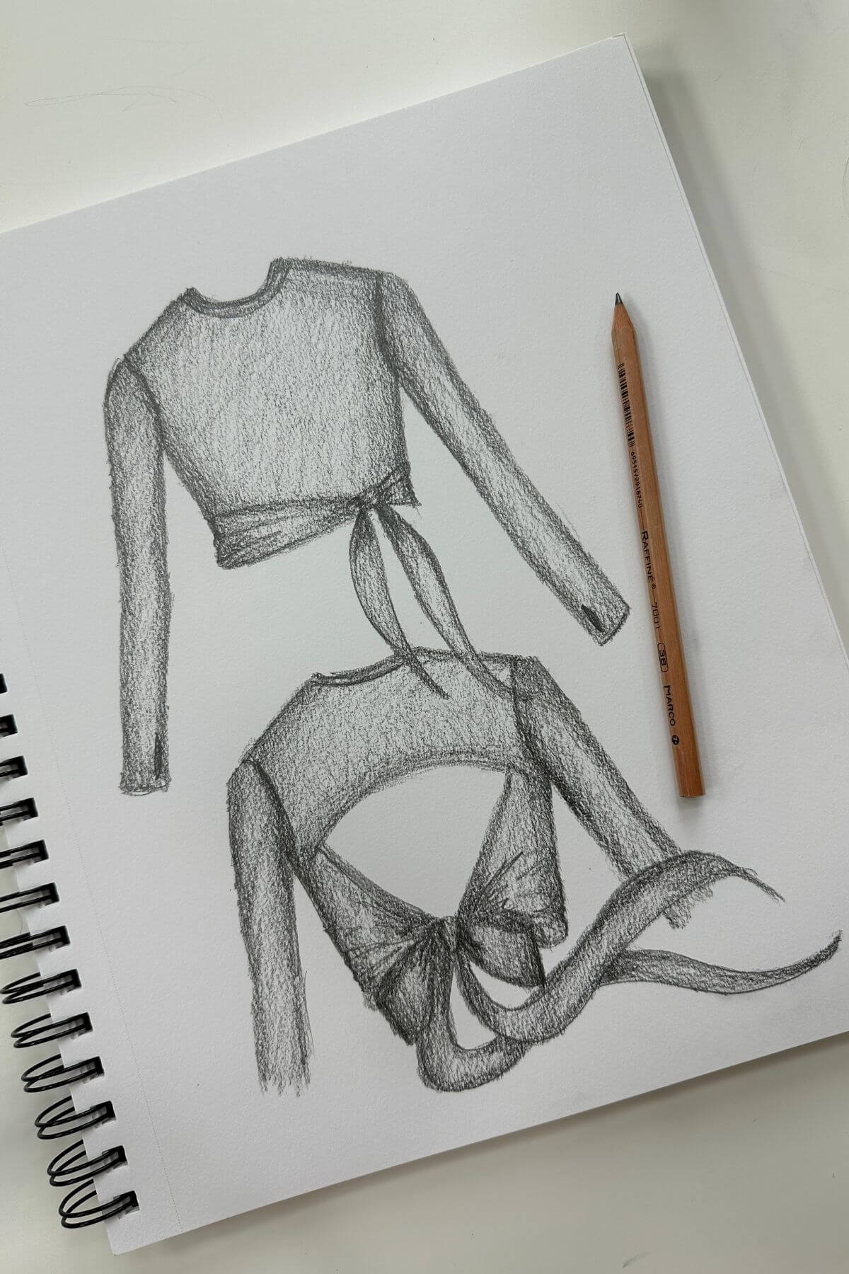 POPFLEX® Bow Back Reversible Long Sleeve Top - Black