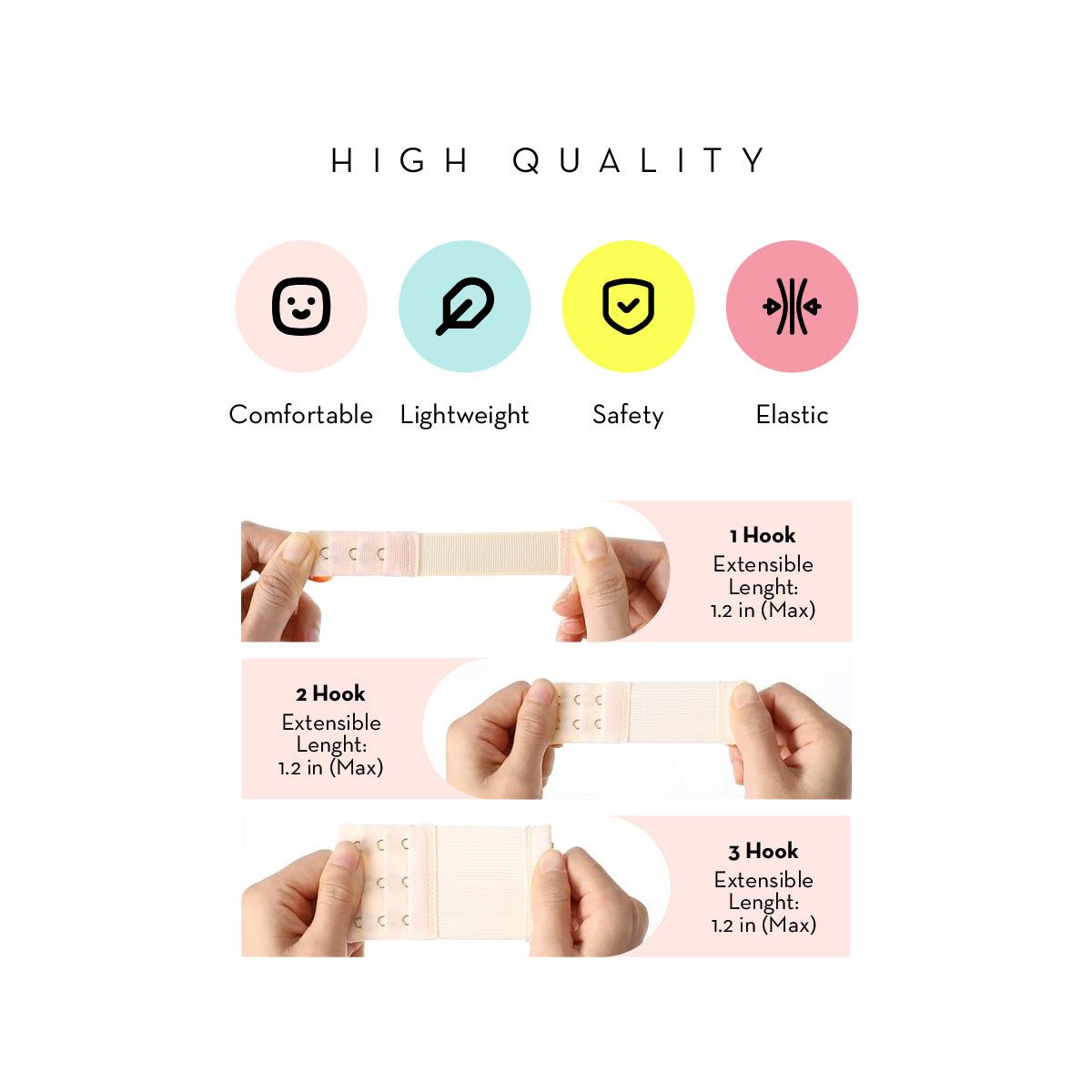 The Spoiled Mama 3 Piece Set Bra Strap Extenders