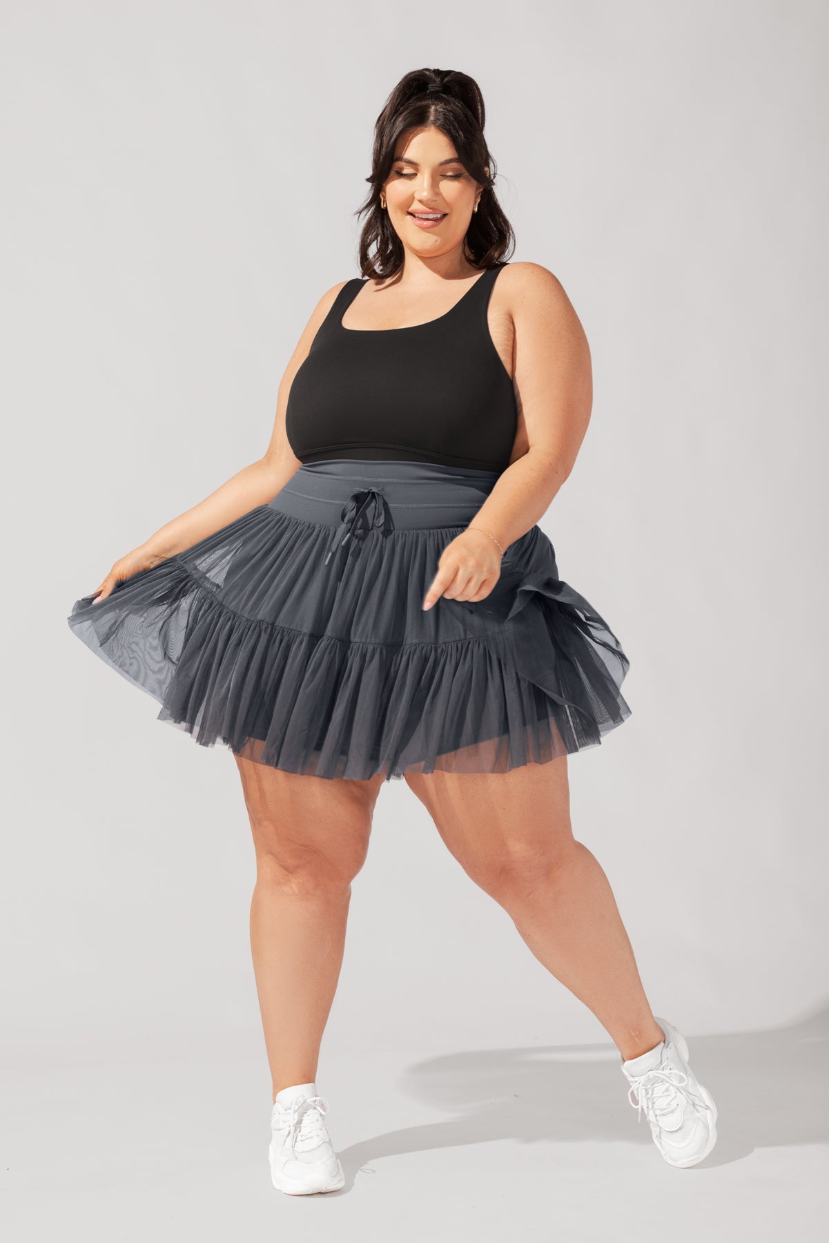 POPFLEX® Pirouette Skort - Smoky Grey