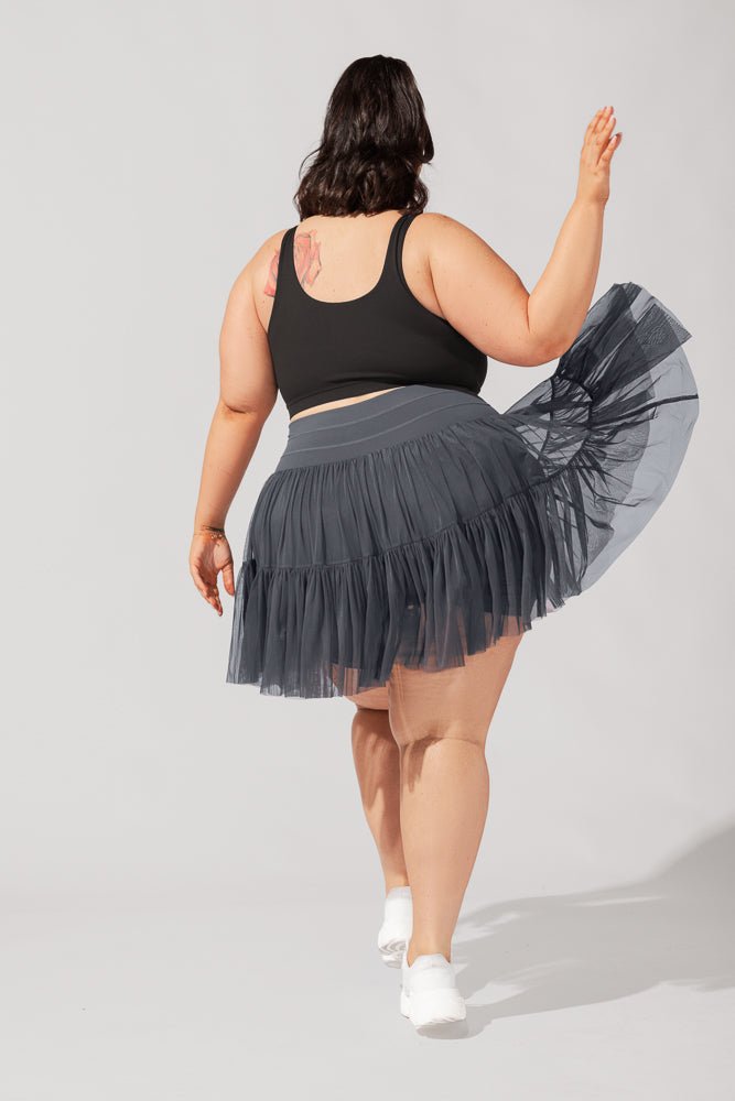 POPFLEX® Pirouette Skort - Smoky Grey