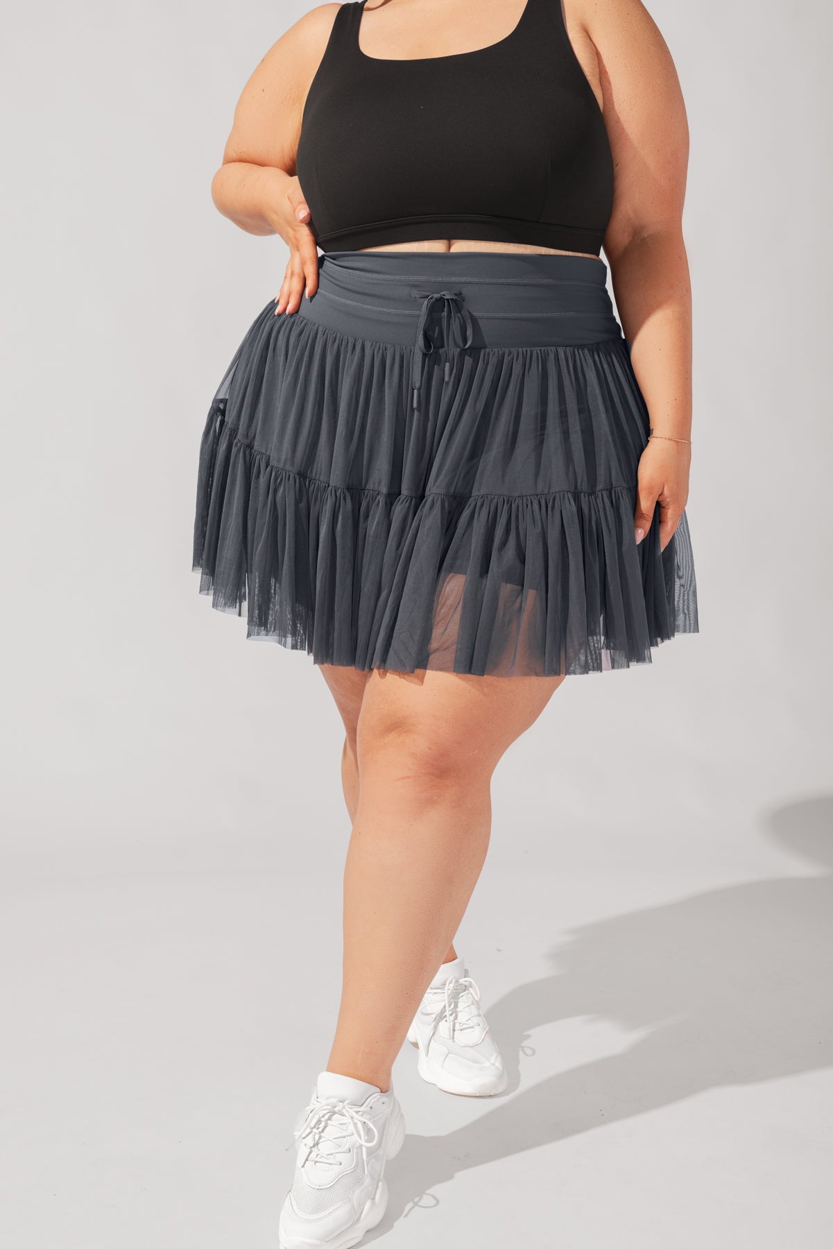 POPFLEX® Pirouette Skort - Smoky Grey
