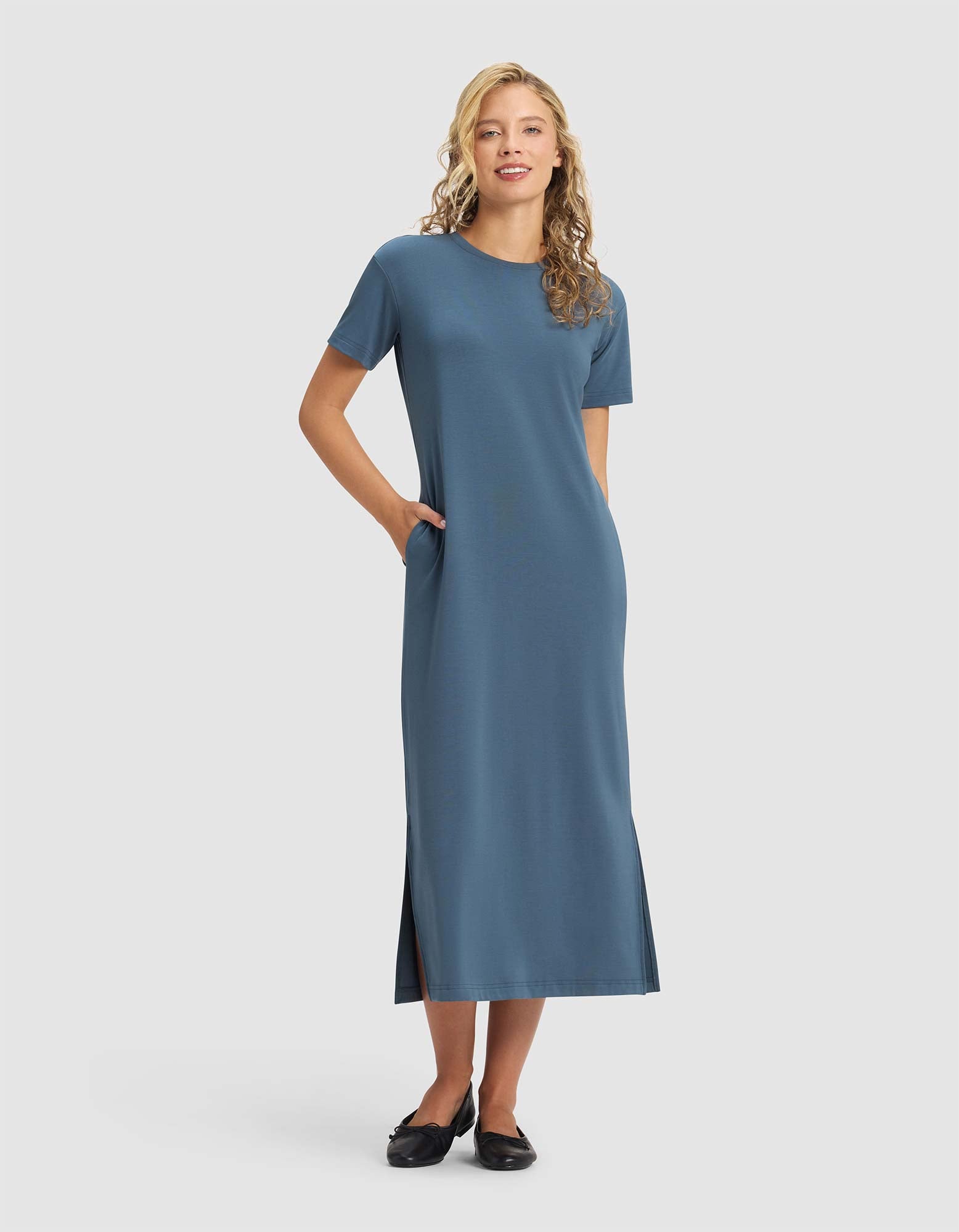 Women's Brushed Bamboo Midi Dress