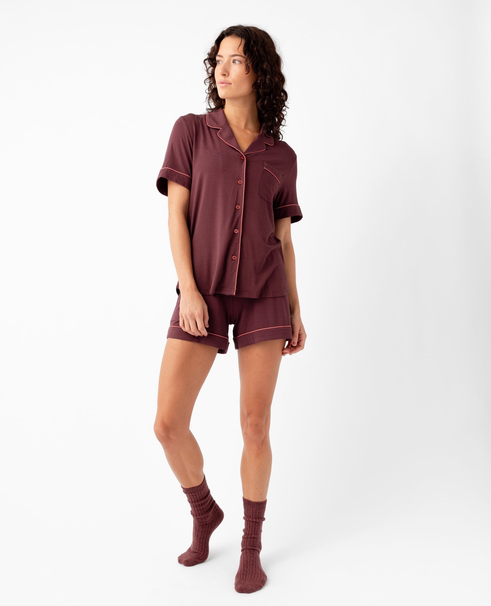 Women's Bamboo Stretch-Knit Short Sleeve Pajama Set