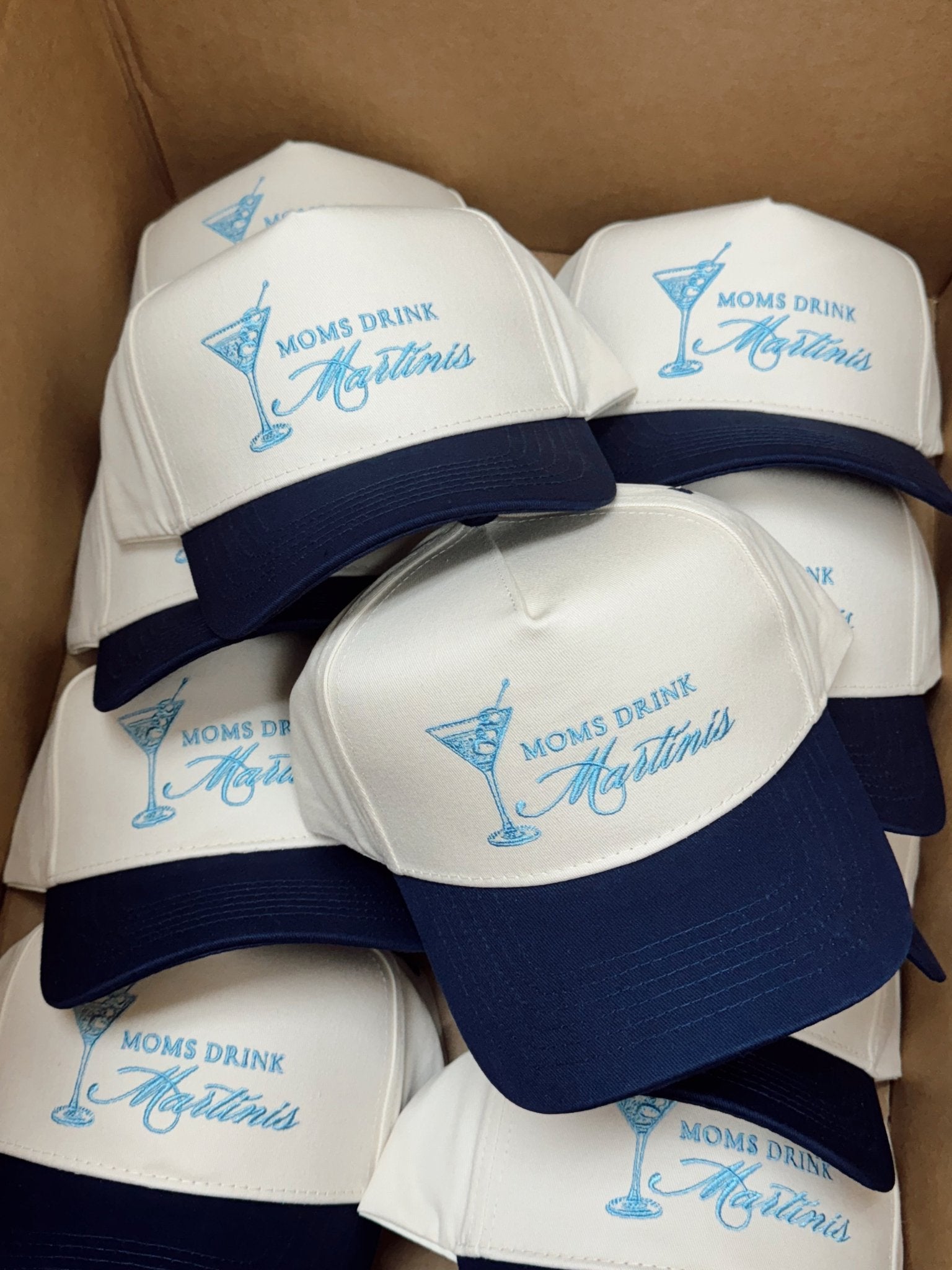 KenzKustomz Mom's Drink Martinis - Navy Vintage Trucker Hat