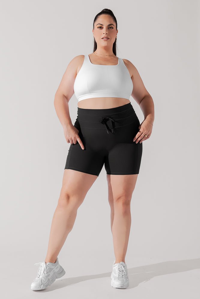 POPFLEX® Cargo Midi Short with Pockets - Black