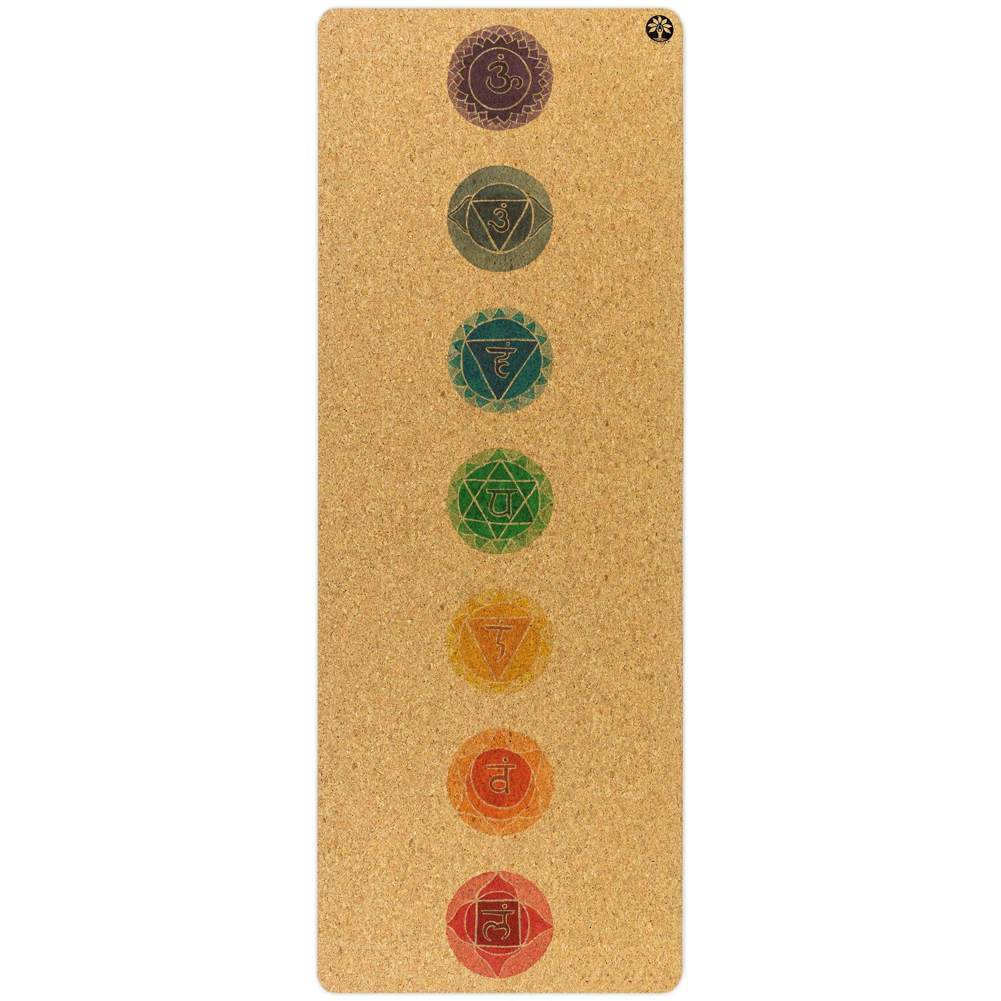 Yoloha Yoga Chakras Original Cork Yoga Mat