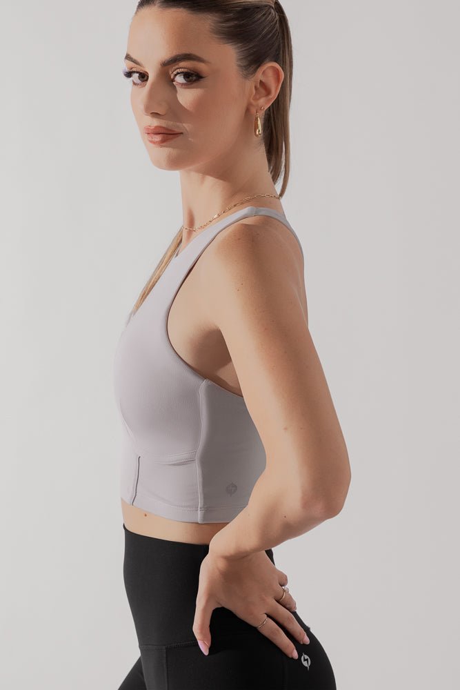 POPFLEX® Cleo Corset Crop Bralette - Smoky Lilac