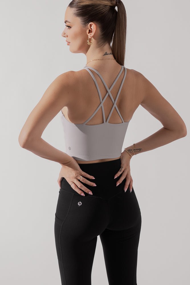 POPFLEX® Cleo Corset Crop Bralette - Smoky Lilac