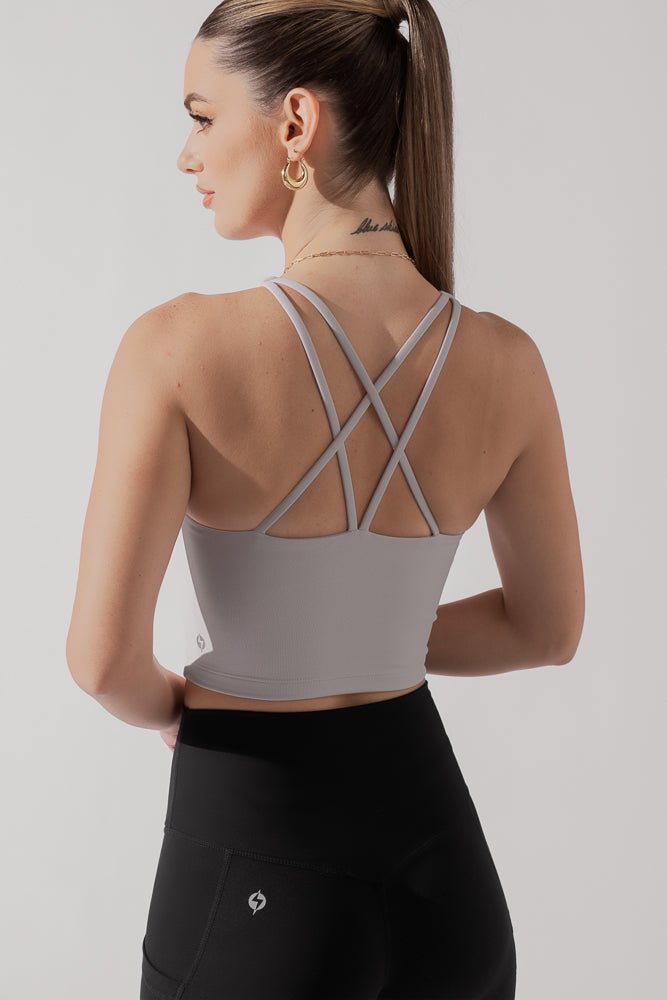 POPFLEX® Cleo Corset Crop Bralette - Smoky Lilac