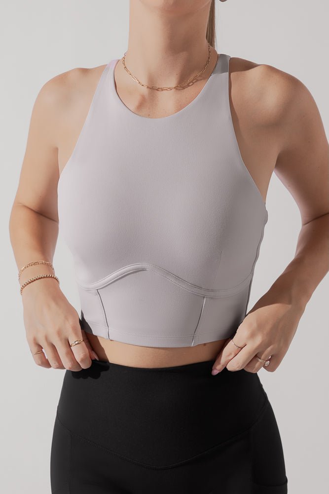POPFLEX® Cleo Corset Crop Bralette - Smoky Lilac