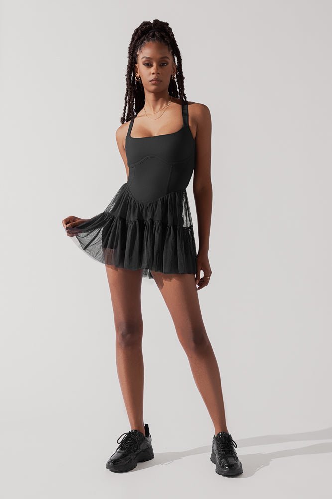 POPFLEX® Corset Pirouette Dress - Black