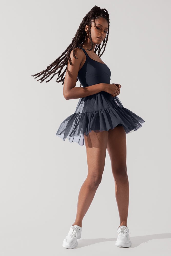 POPFLEX® Corset Pirouette Dress - Smoky Navy