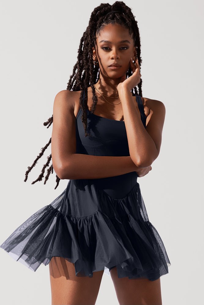 POPFLEX® Corset Pirouette Dress - Smoky Navy