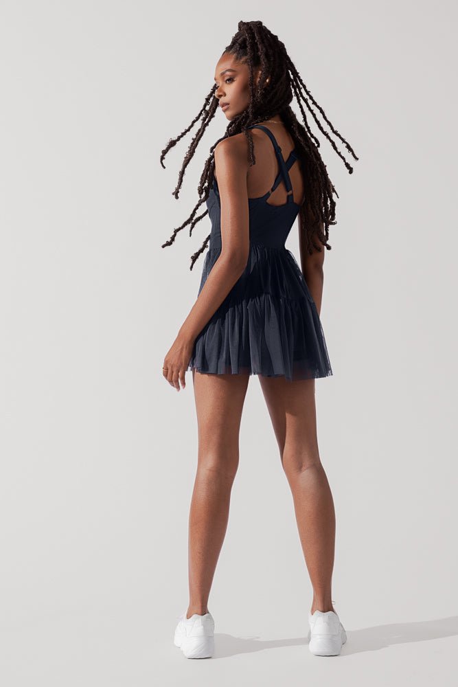 POPFLEX® Corset Pirouette Dress - Smoky Navy