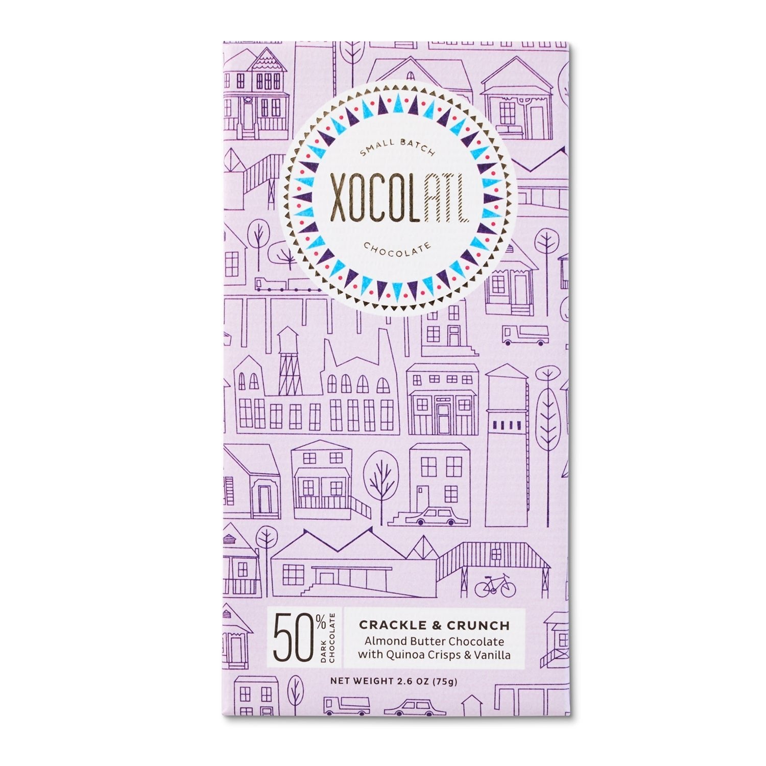 Xocolatl Small Batch Chocolate Crackle & Crunch Quinoa Chocolate Bar