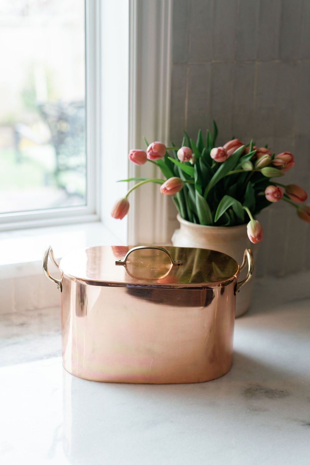 Galley & Fen Galley & Fen Solid Copper Bread Box with Brass Handles