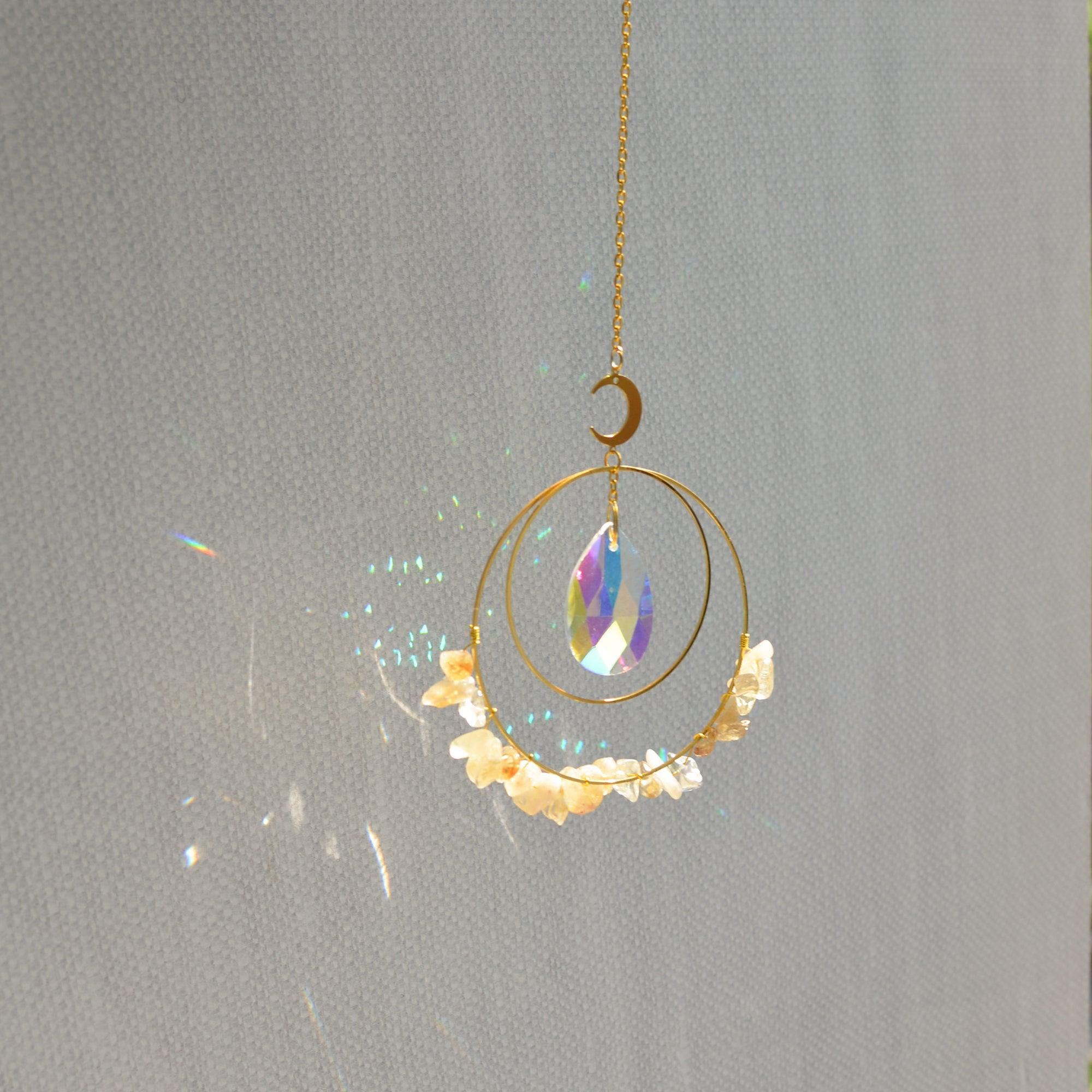 CEDAR AND MYRRH Citrine & Crystal Suncatcher