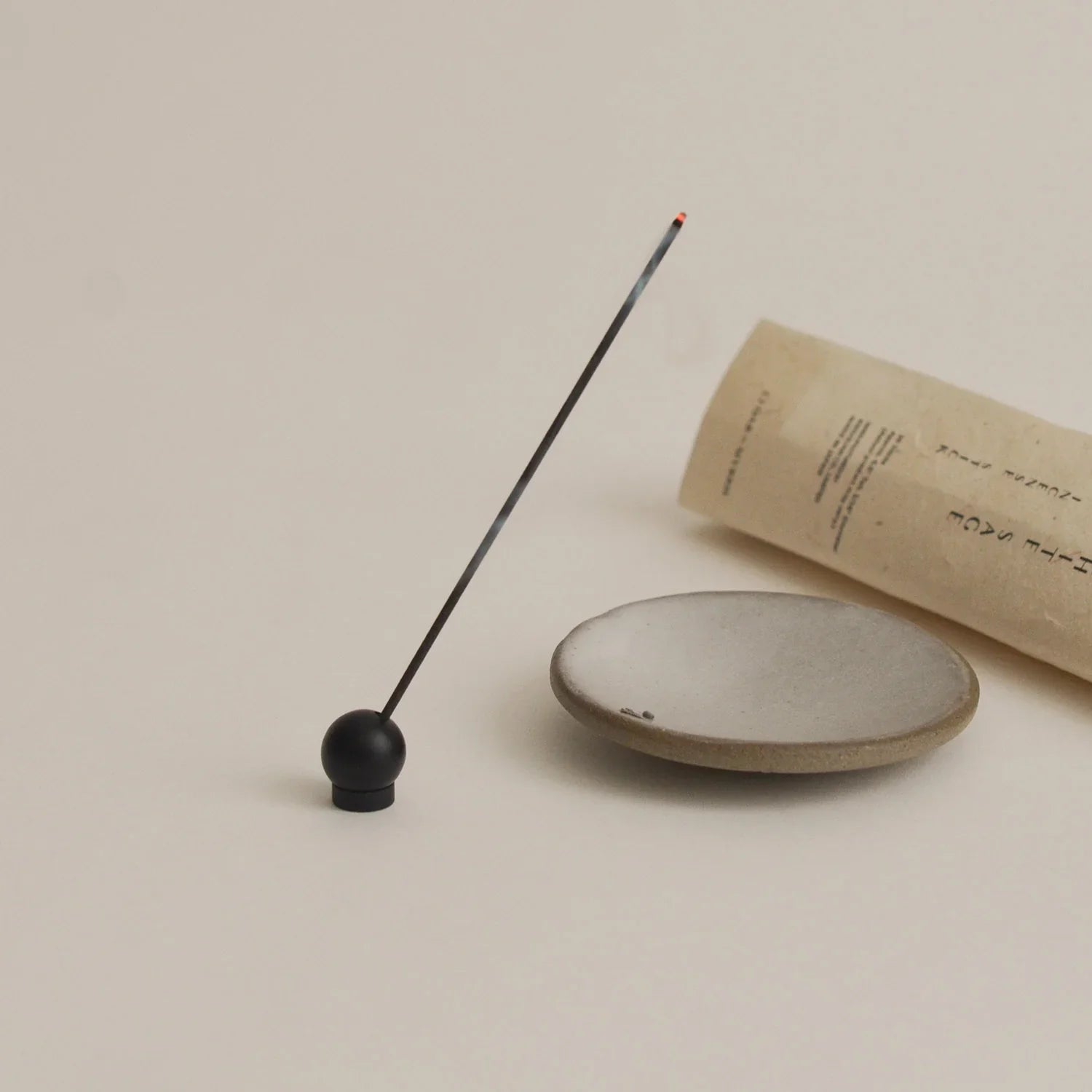 Black Sphere Brass Incense Holder