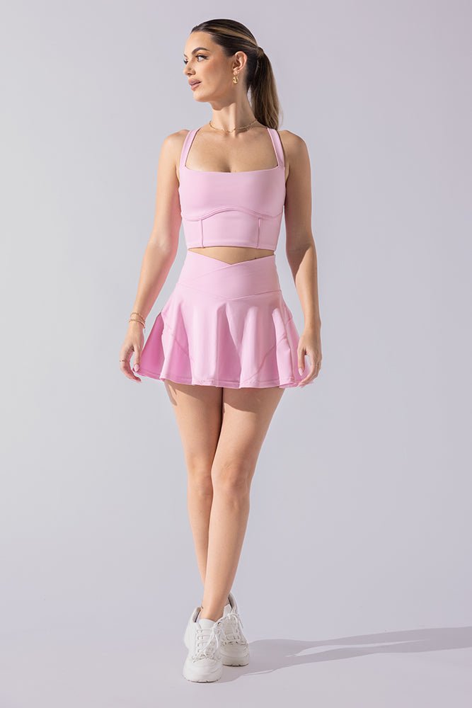 POPFLEX® Daphne Corset Crop Top - Bubblegum