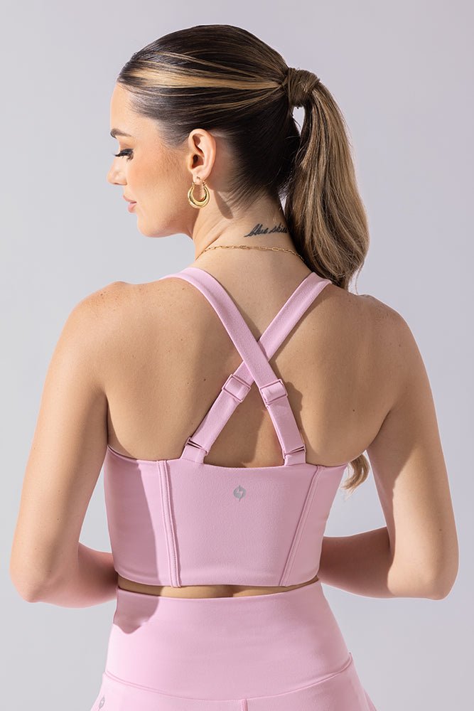 POPFLEX® Daphne Corset Crop Top - Bubblegum