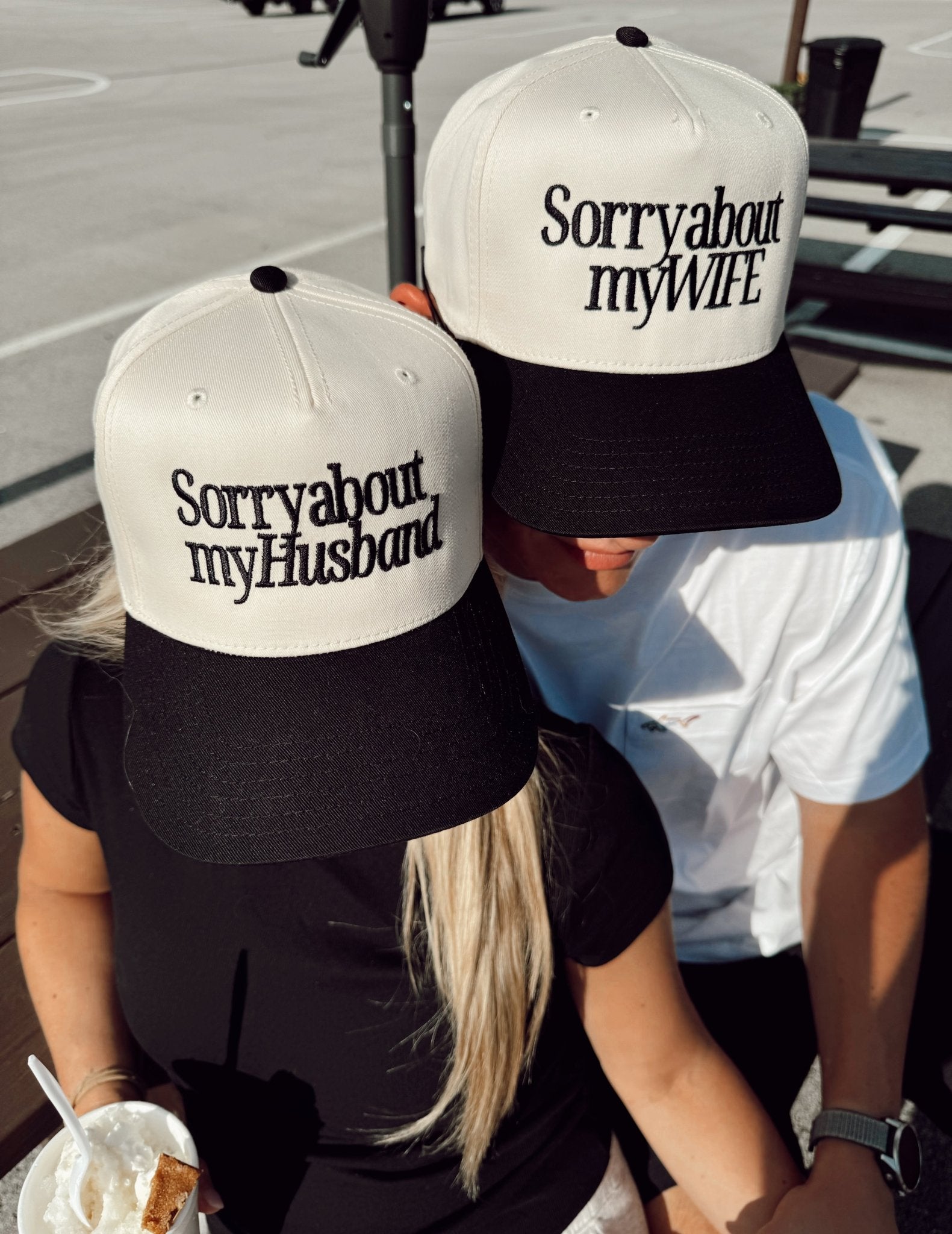 KenzKustomz Sorry about my Husband / Wife Vintage Trucker Hat