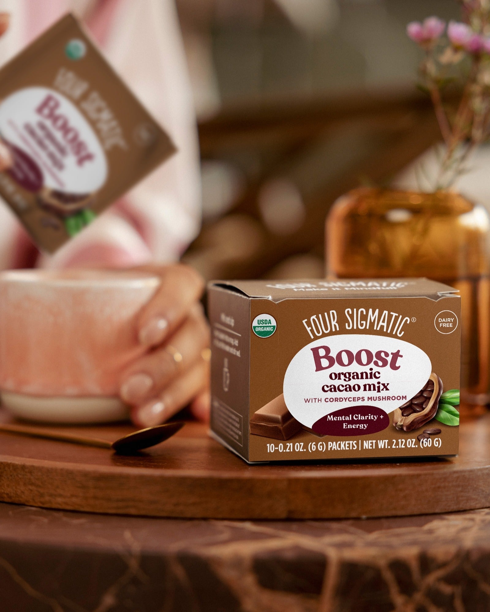 US Four Sigmatic Boost Cacao, Packets