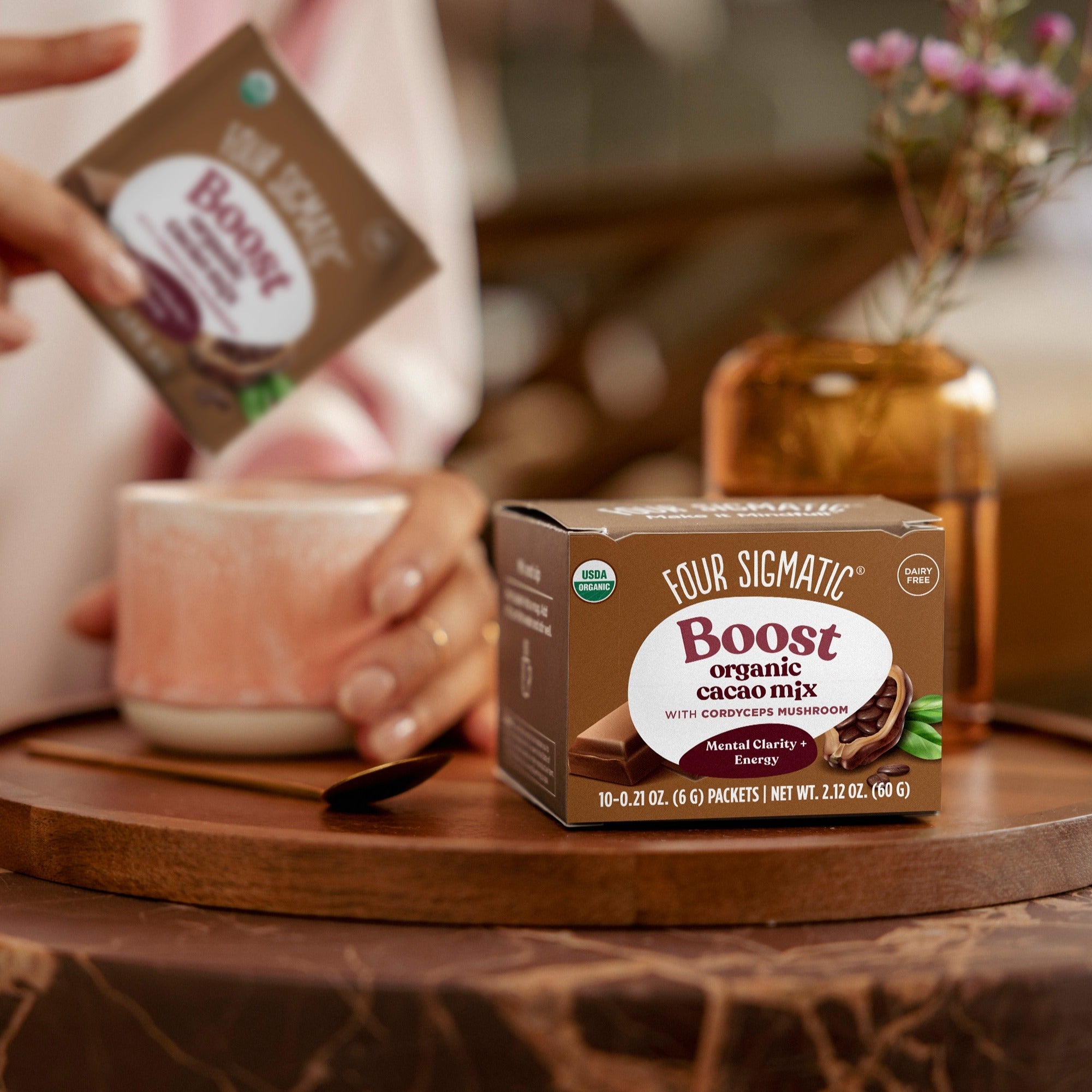 US Four Sigmatic Boost Cacao, Packets